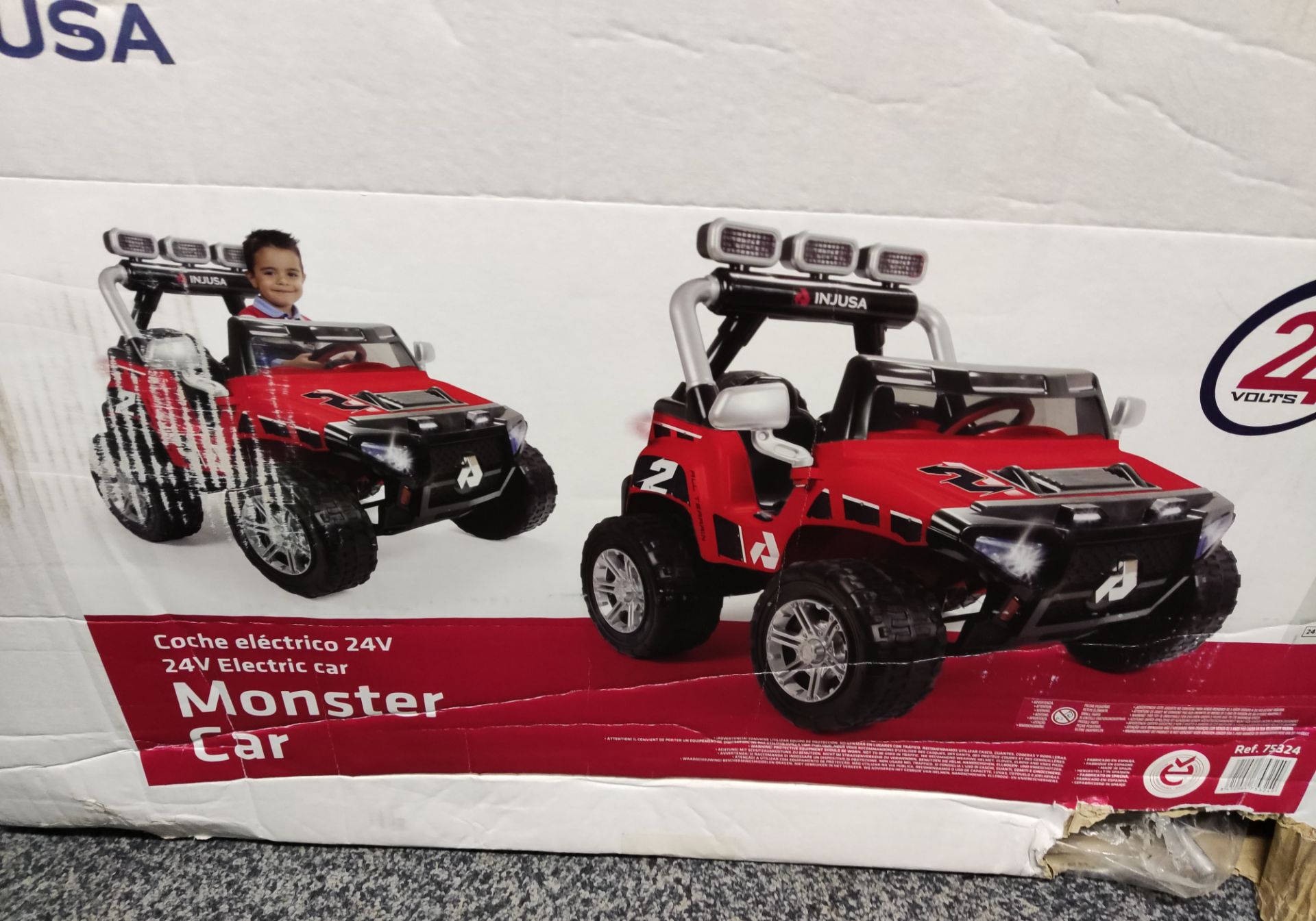 1 x Large Injusa Kids Electric Ride On 24V Monster Car Off-Road Style - 65324 - HTYS175 - CL987 - - Image 22 of 30