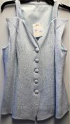 1 x Boutique Le Duc Light Blue Sleeveless Jacket - Size: 18 - Material: - From a High End Clothing