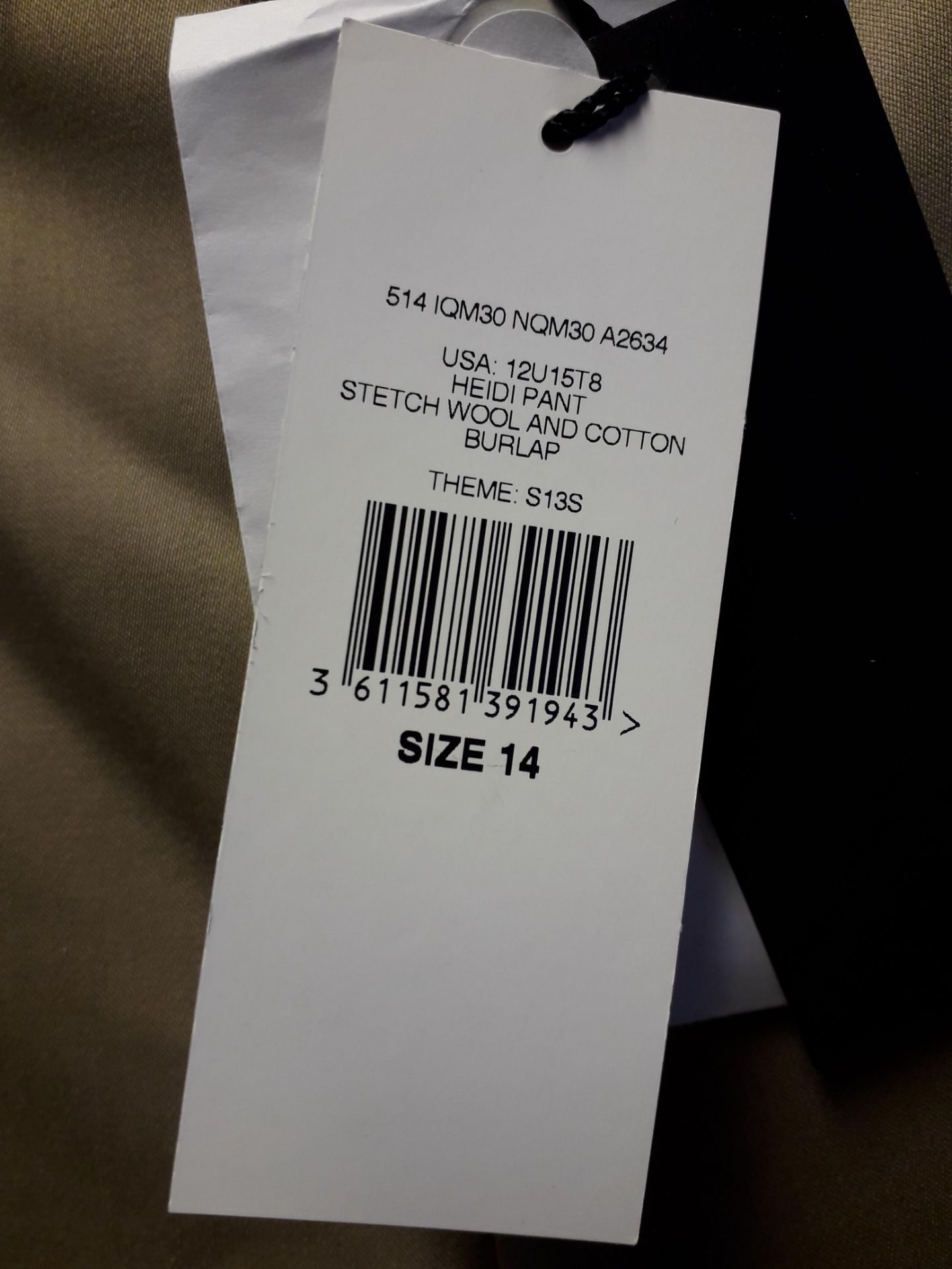 1 x Ralph Lauren Beige Heidi Trousers - Size: 14 - Material: 58% Wool, 40% Cotton, 2% Elastane - - Image 4 of 5