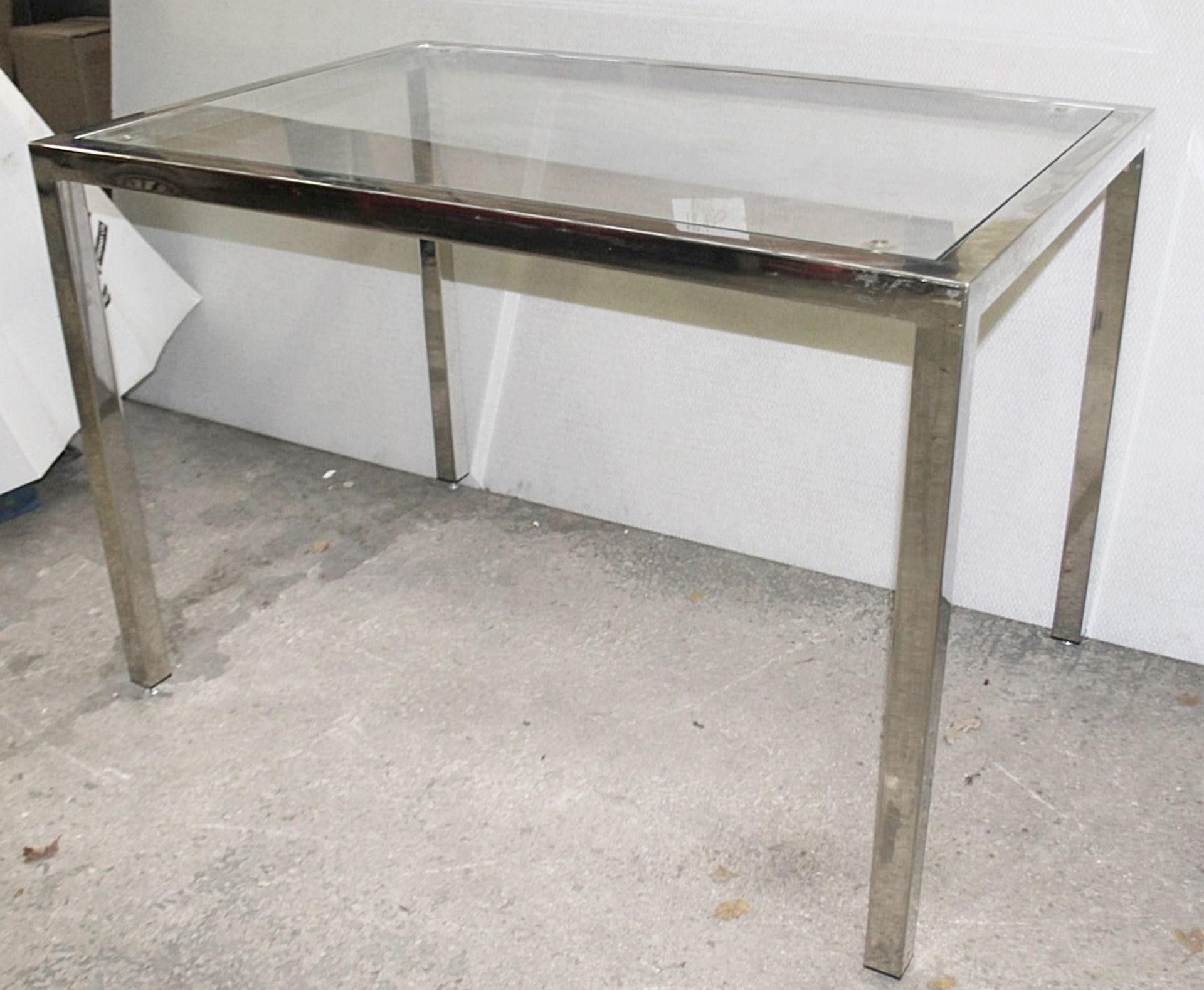 1 x Large Display Table In Glass And Chrome - Dimensions: H91 x W135 x D90cm - Ex-Showroom Piece - - Image 6 of 6