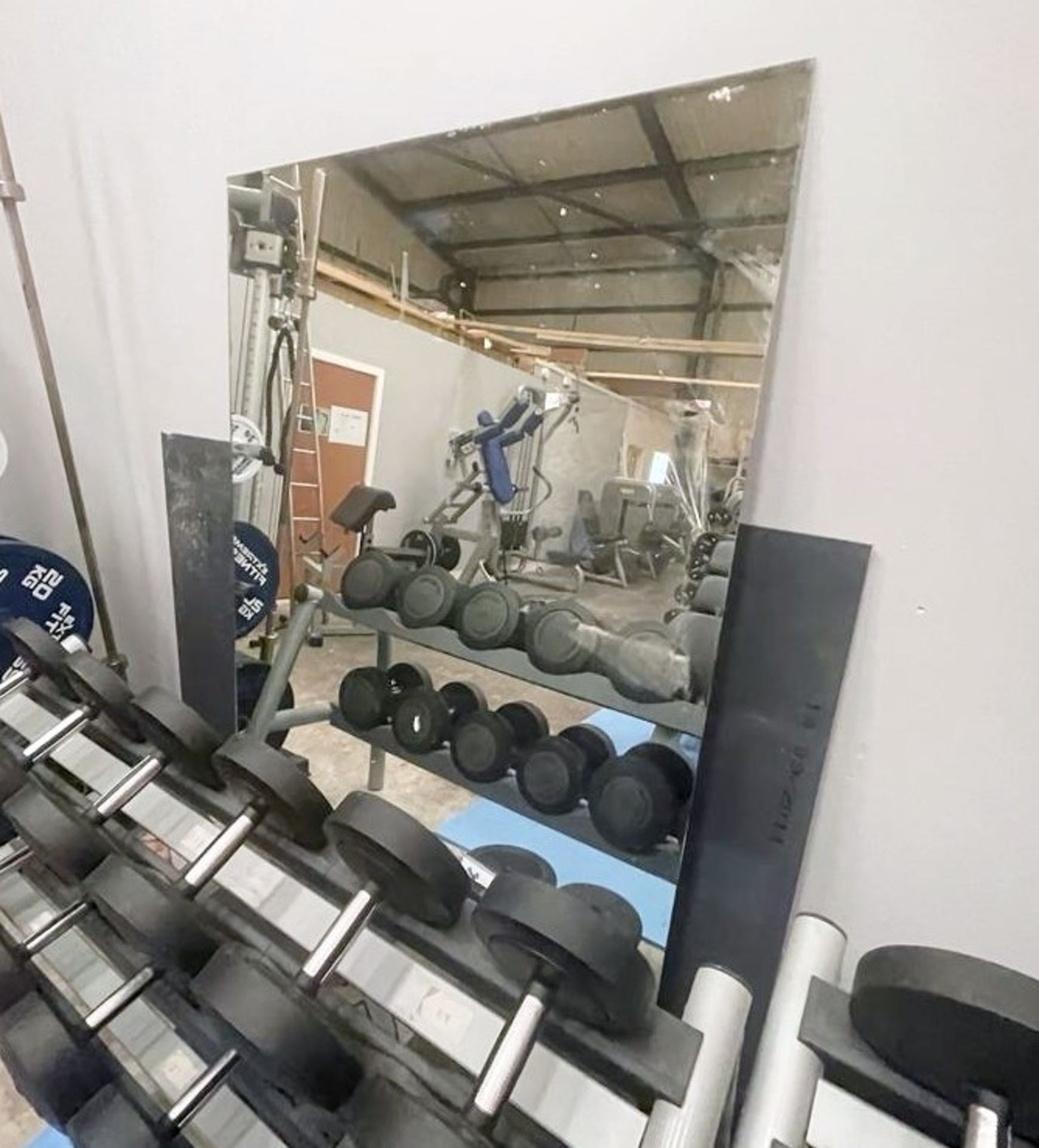 1 x Large Gym Mirror - Commercial Gym Equipment - Location: Blackburn BB6