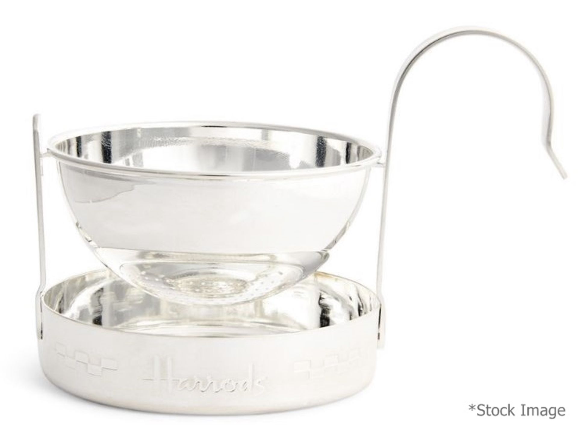 1 x HARRODS Silver-Plated Revolving Strainer - Unused Boxed Stock - Ref: HAS579/FEB22/WH2/C6 - CL987