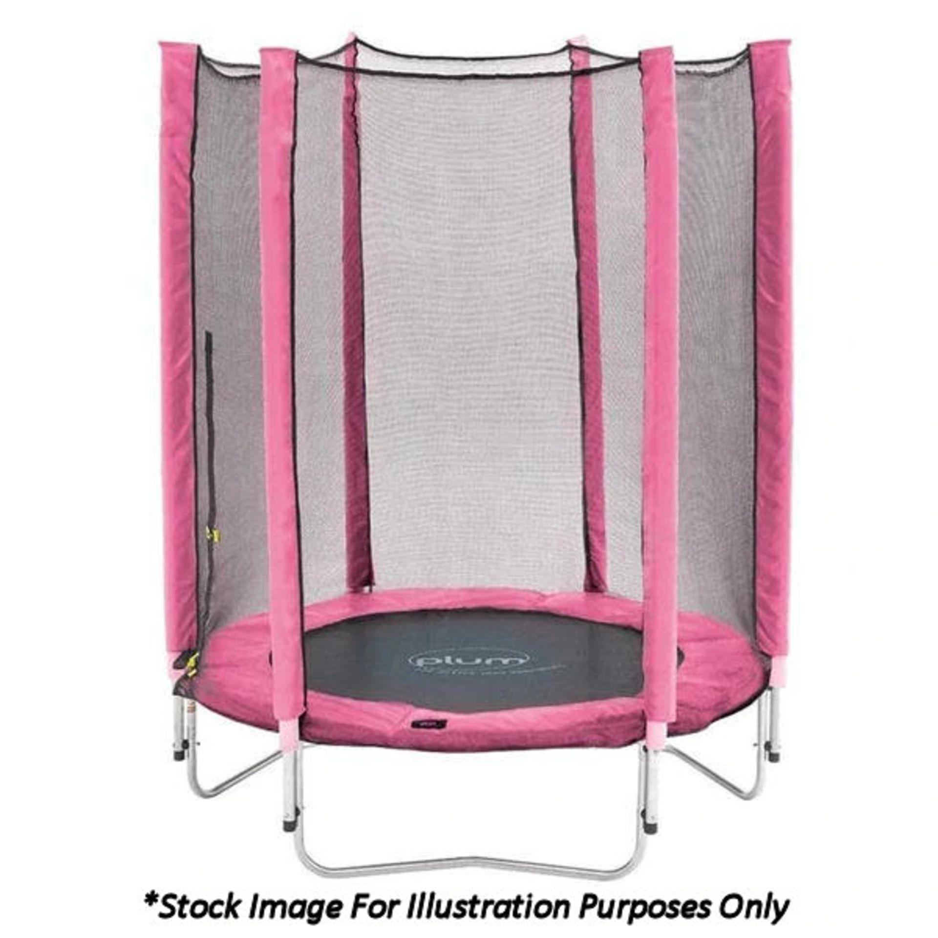 1 x Plum 1.4m/4.5ft Junior Trampoline and Enclosure in Pink - New/Boxed