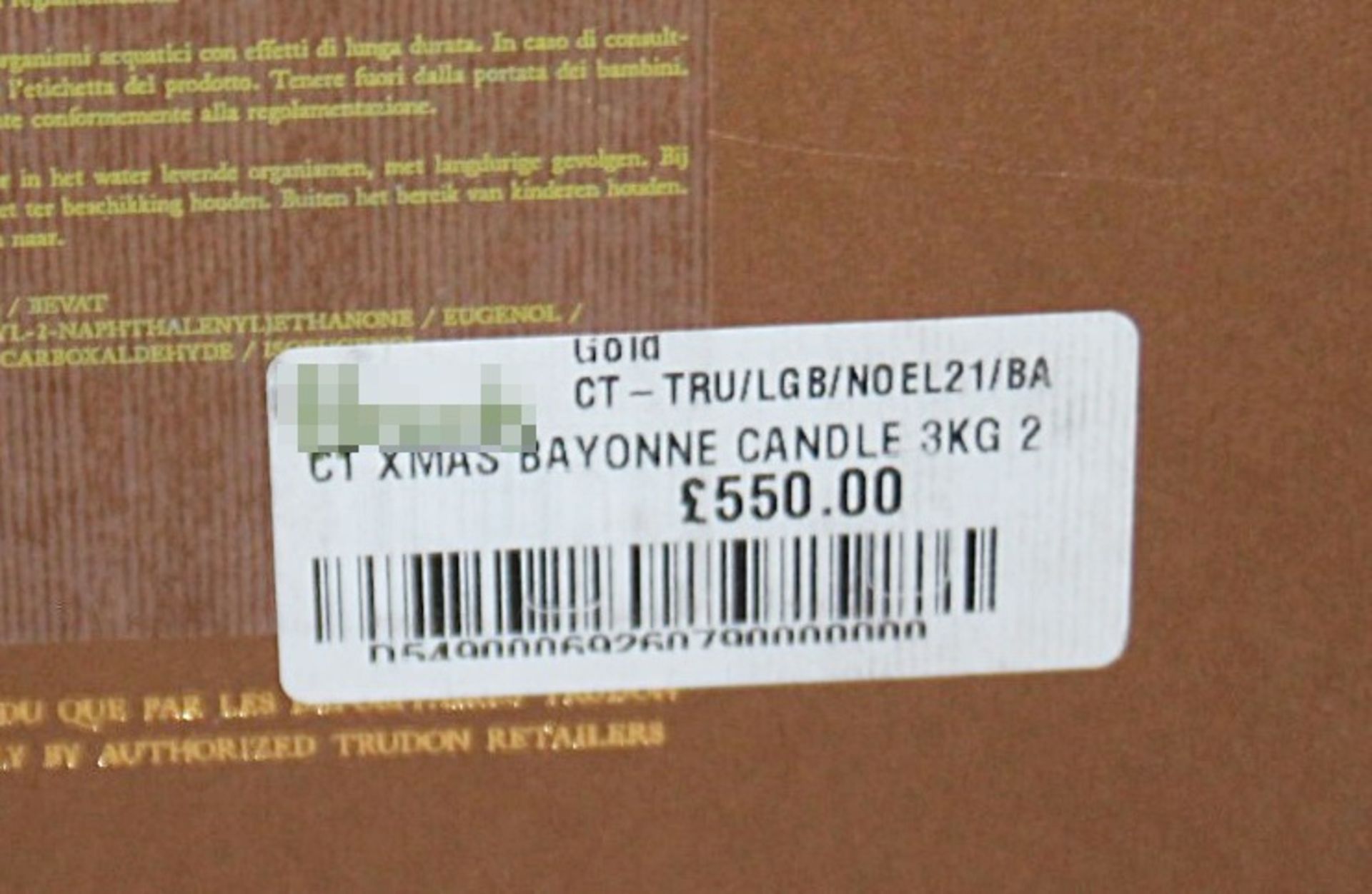 1 x CIRE TRUDON Christmas Bayonne Great Candle (3kg) - Original Price £550.00 - Unused Boxed Stock - - Image 5 of 8