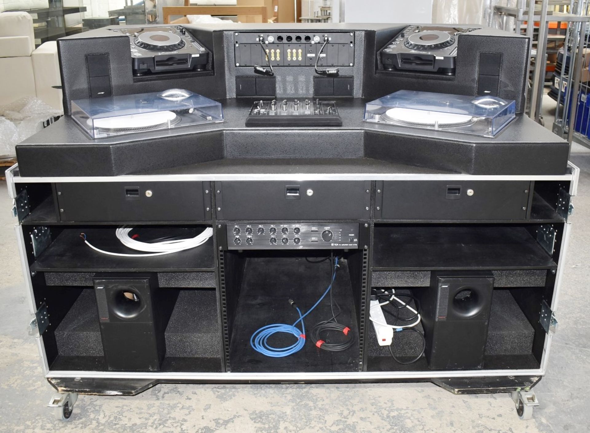 1 x Mobile DJ Booth in Shock Solutions Flight Case - Features Equipment By Pioneer, Technics & Bose! - Image 47 of 95