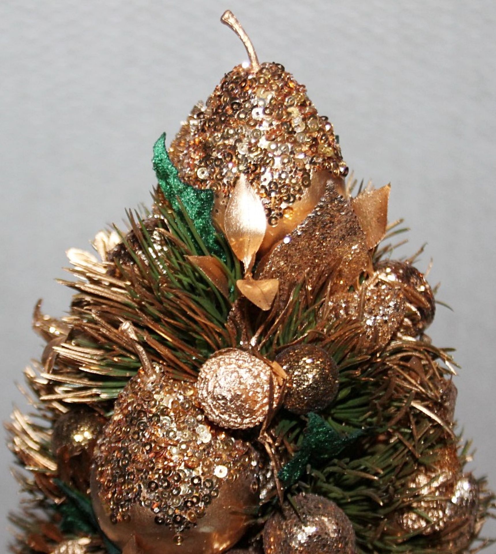 1 x SALZBURG CREATIONS Decorative 'Pear Tree' Ornament In Gold & Green - 18 Inches Tall - Original - Image 3 of 7