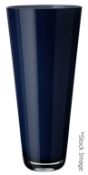 1 x VILLEROY & BOCH 'Verso' Glass Vase Midnight Sky (25cm) - Original Price £72.90 - Boxed Stock