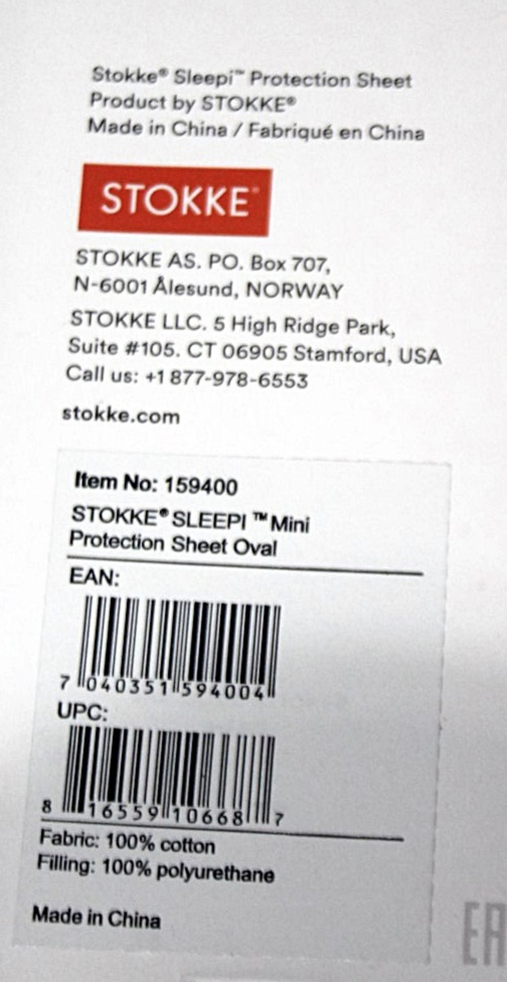 1 x STOKKE Sleepi™ Mini Protection Sheet Oval In White - Dimensions: 72 x 54cm - Unused Boxed - Image 3 of 5