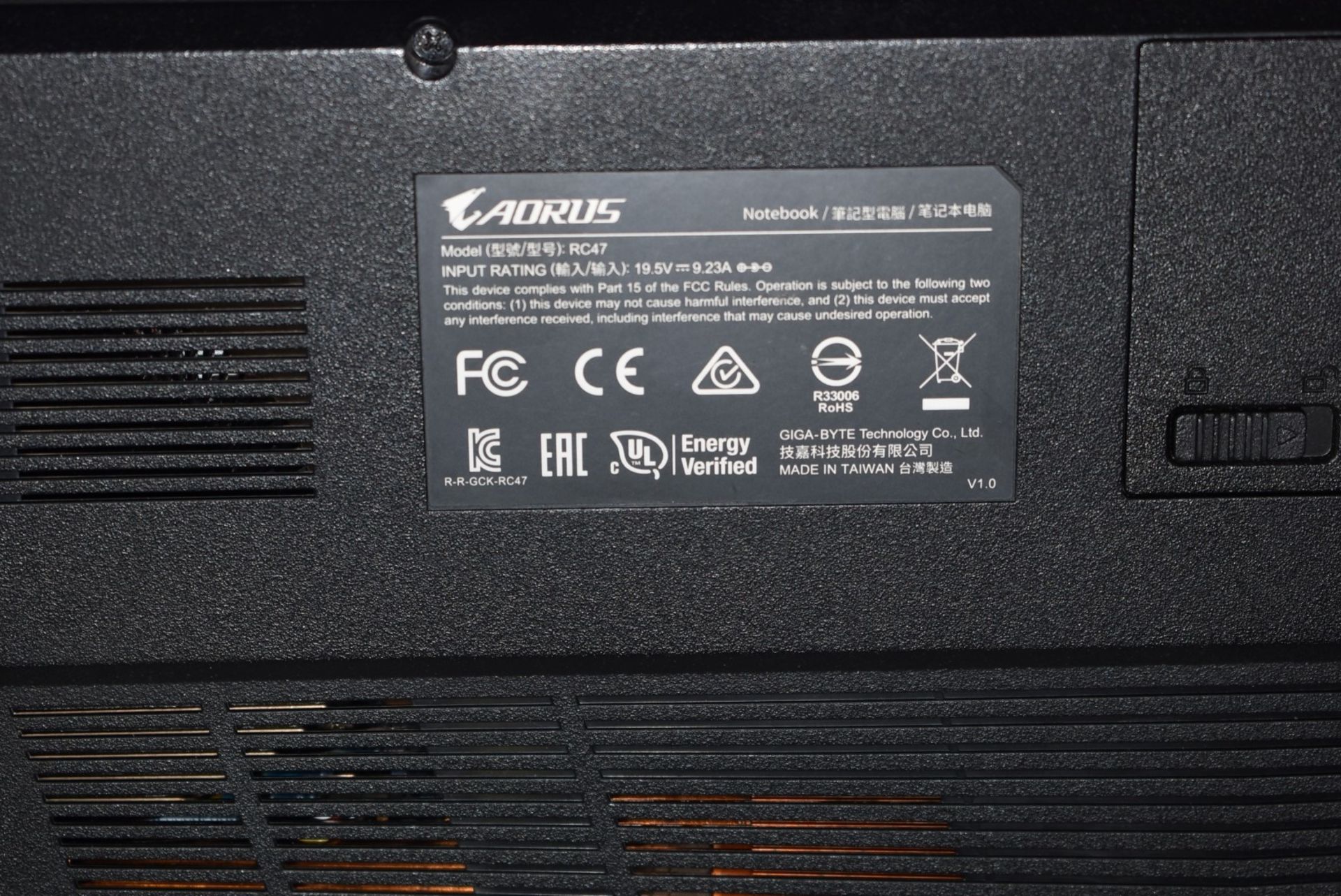 1 x Gigabyte Aorus 17.3 FHD Gaming Laptop - i7-10750H CPU, 16gb RAM, 500gb SSD. RTX2060 6gb Graphics - Image 31 of 37