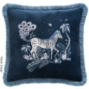 1 x EMMA J SHIPLEY 'Lost World' Square Designer Cushion (43cm x 43cm) - Original Price £75.00