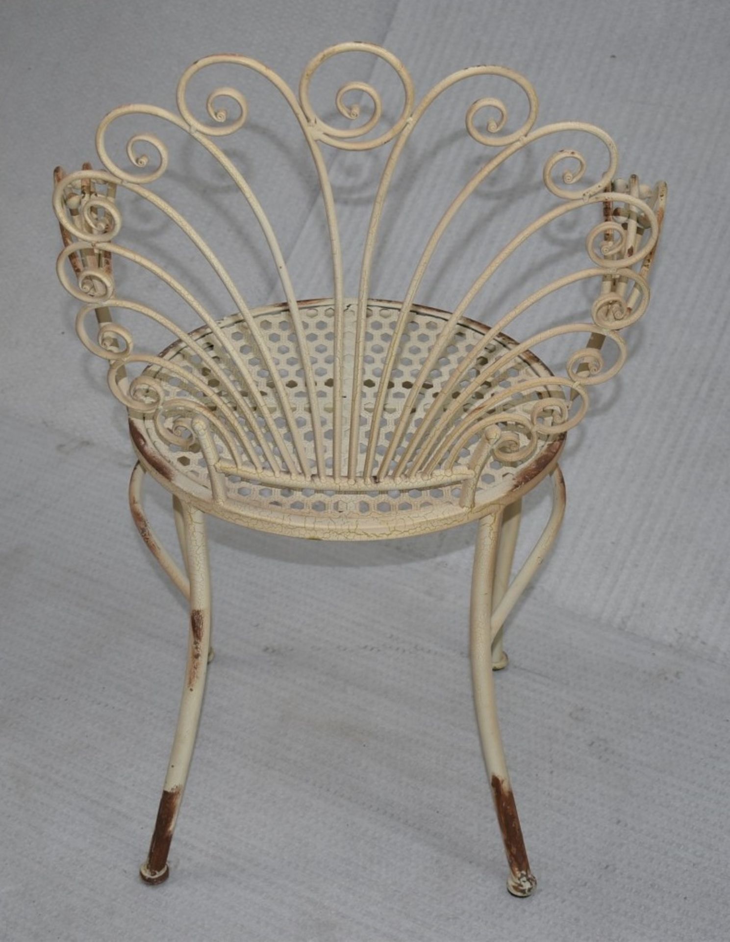 Set of 8 x French Shabby Chic Metal Chairs - Dimensions: - Ref: JP945 GITW - CL999 -  Location: - Image 2 of 15