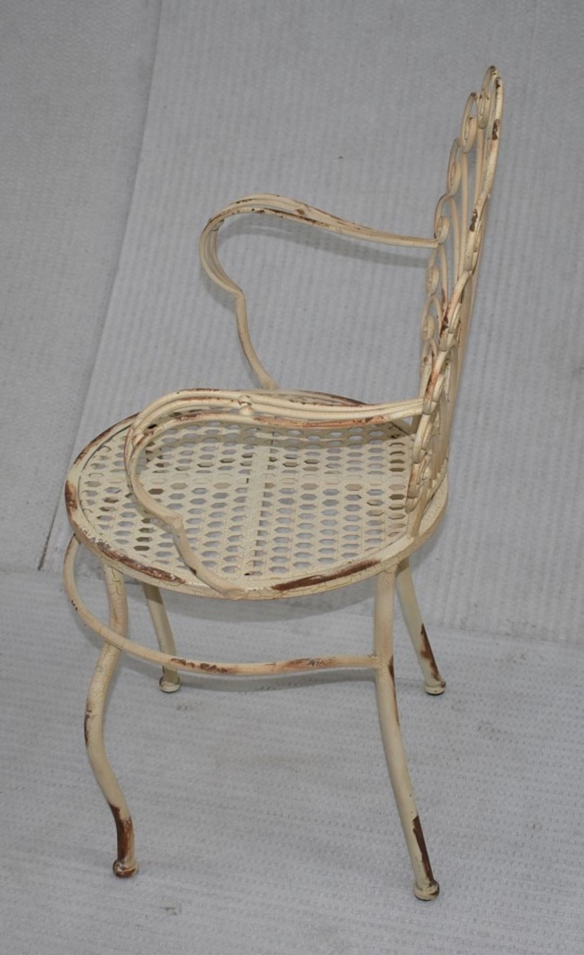 Set of 8 x French Shabby Chic Metal Chairs - Dimensions: - Ref: JP945 GITW - CL999 -  Location: - Image 5 of 15
