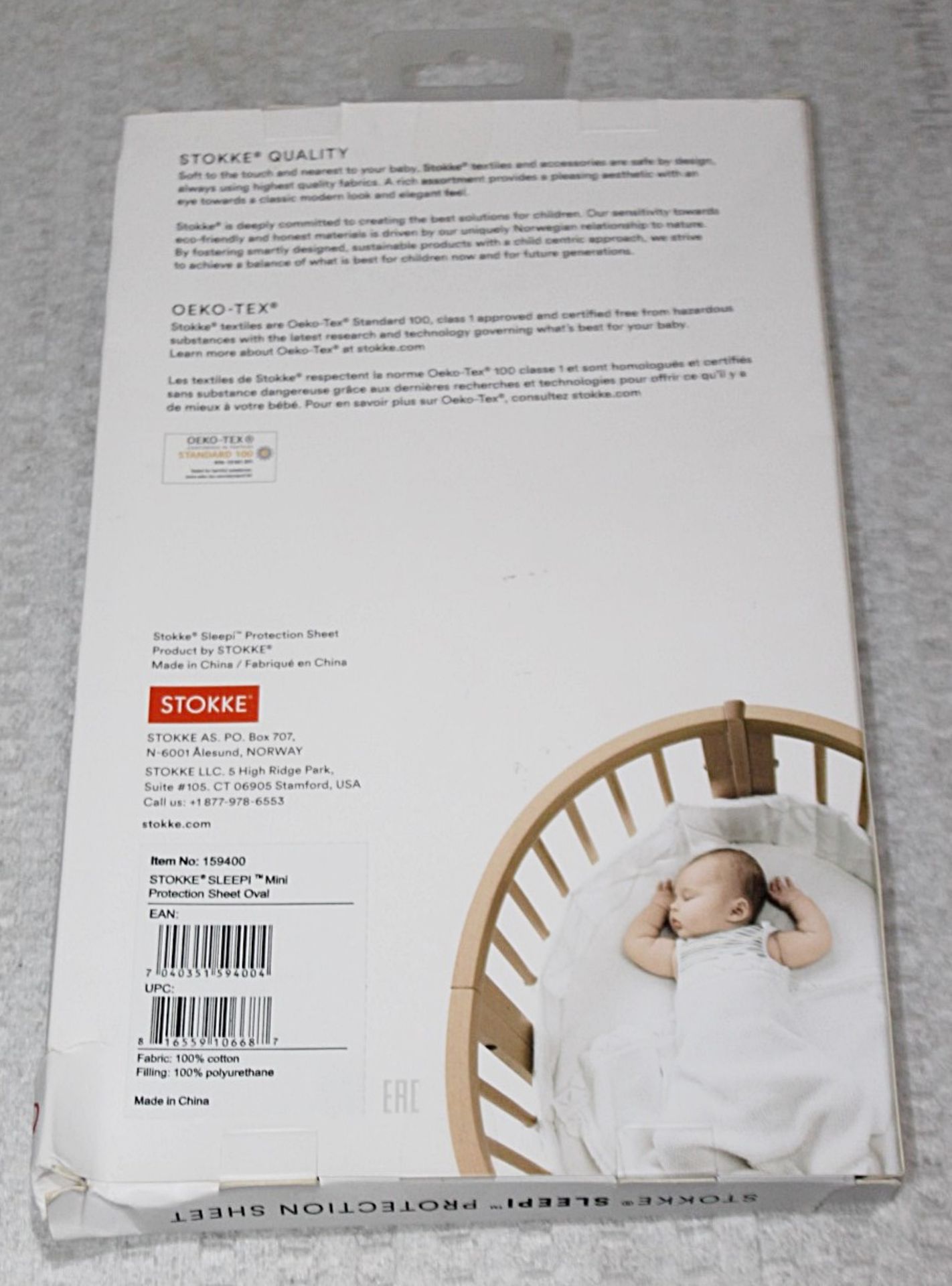 1 x STOKKE Sleepi™ Mini Protection Sheet Oval In White - Dimensions: 72 x 54cm - Unused Boxed - Image 5 of 5