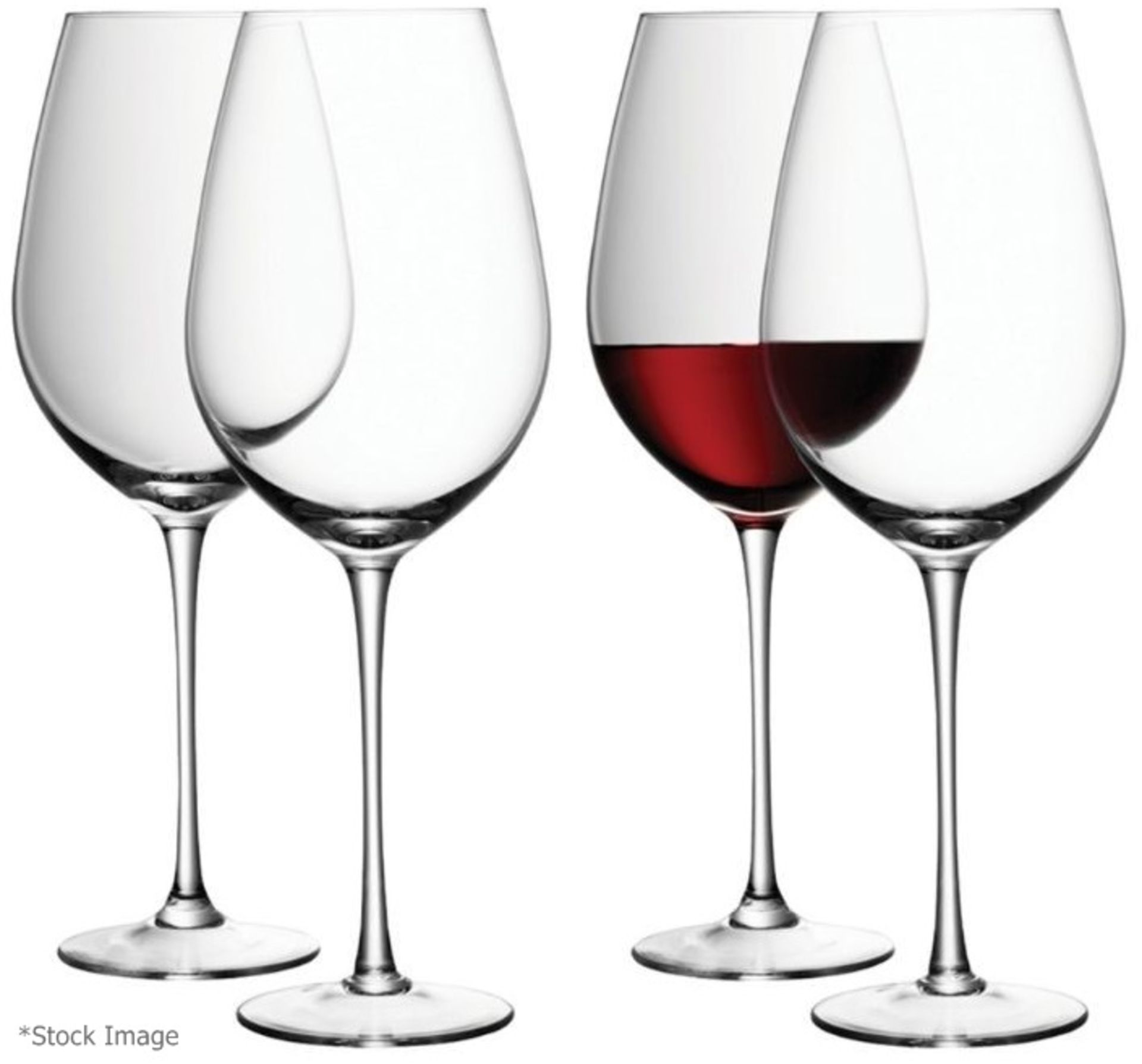 Set Of 4 x LSA INTERNATIONAL Mouth-Blown Red Wine Goblets (850ml) - Original Price £99.95