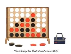 1 x Uber Games Mega 4 Supersized Wooden Connect 4 Game - New/Boxed