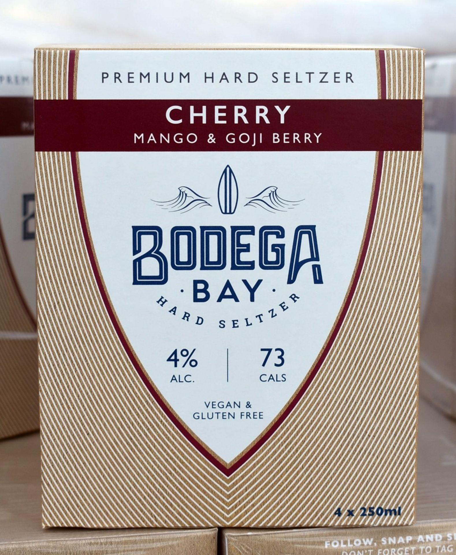 24 x Bodega Bay Hard Seltzer 250ml Alcoholic Sparkling Water Drinks - Cherry Mango & Goji Berry - 4% - Image 7 of 8