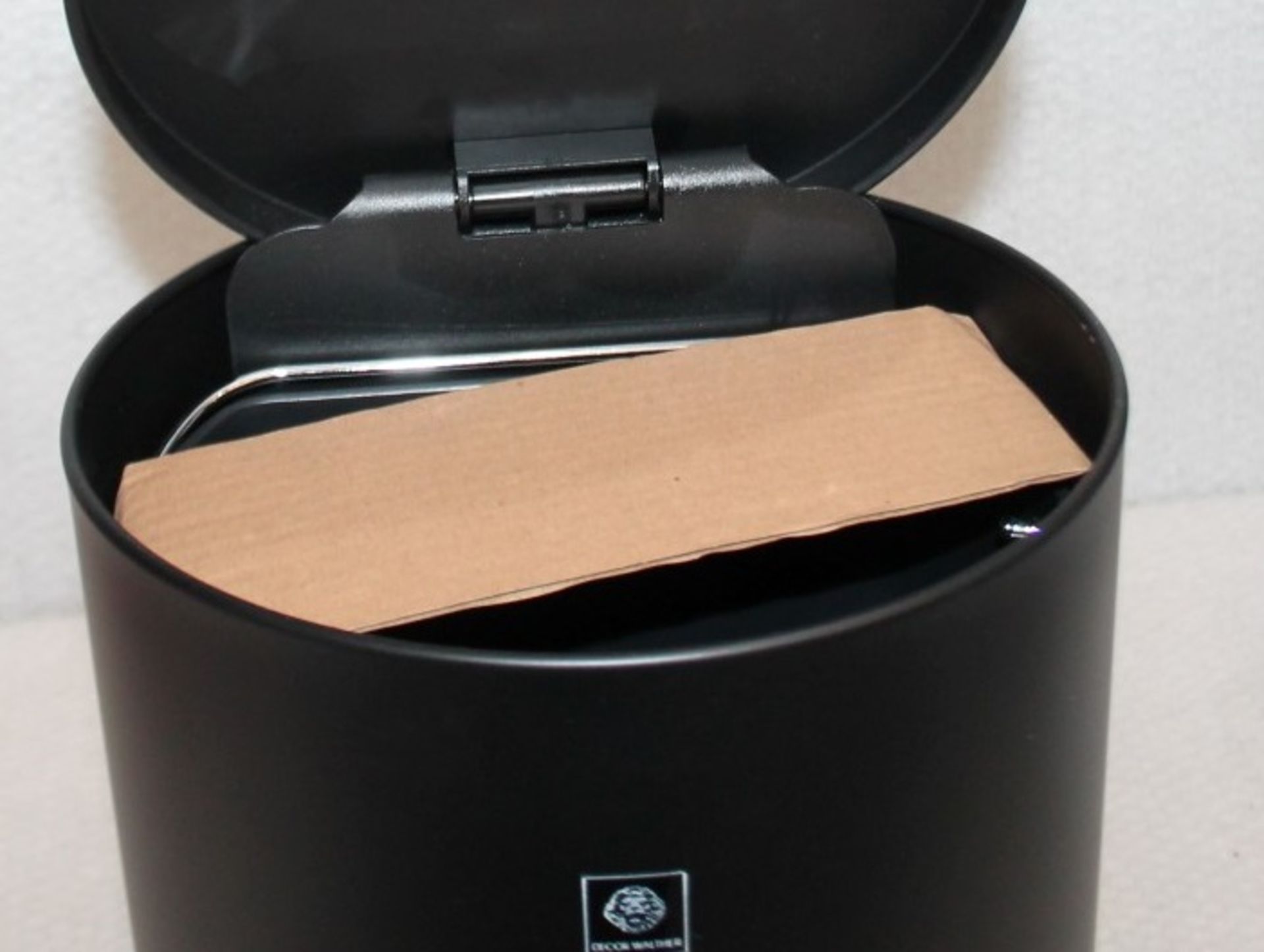 1 x DECOR WALTHER 'TE50' Designer Soft-Close Pedal Bin In Matt Black - Original Price £237.00 - - Image 6 of 7