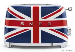 1 x SMEG Union Jack 2-Slot Toaster With A Union Jack Design - Original Price £189.00 - Unused