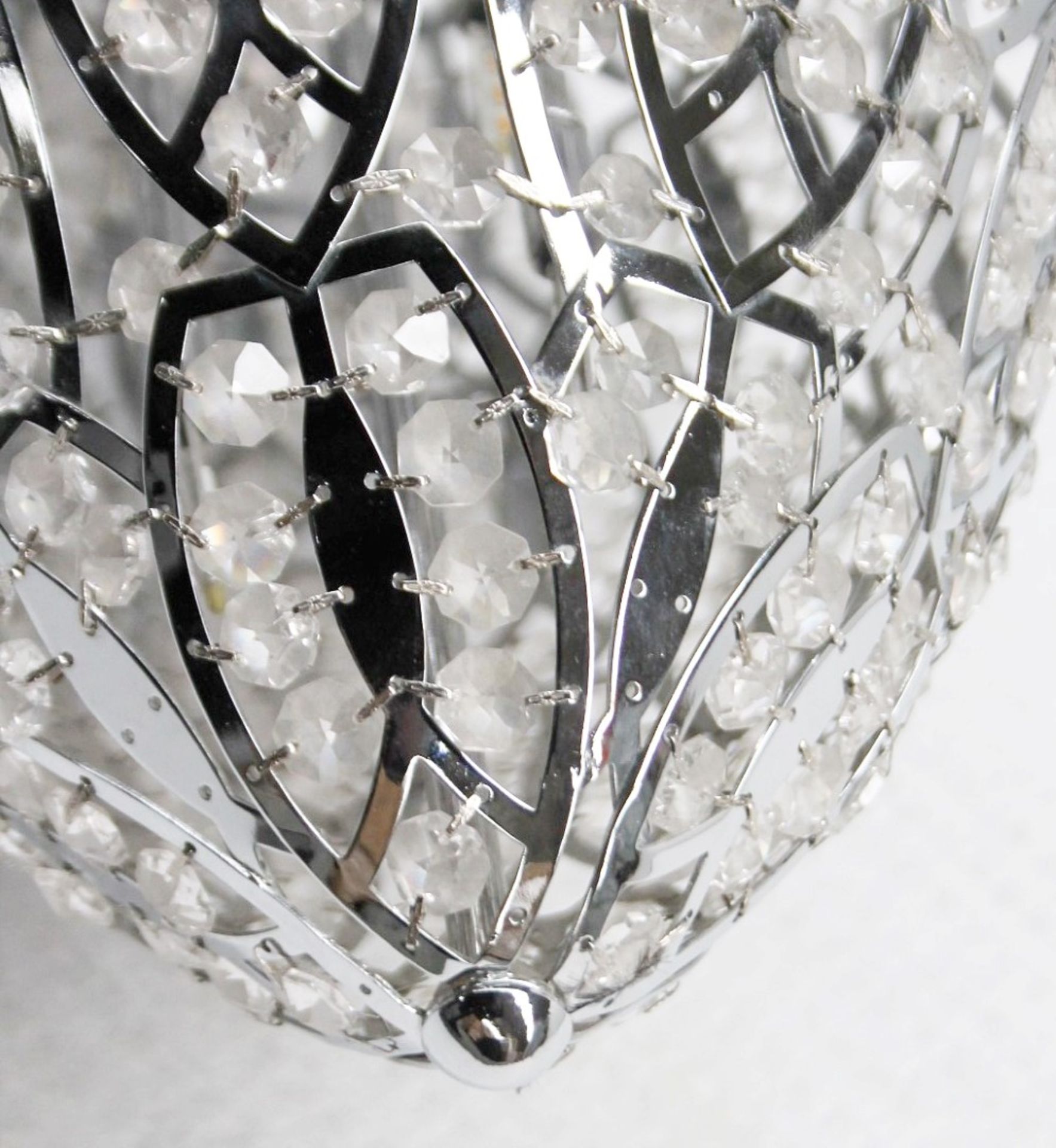 1 x High-end Italian LED Egg-Shaped Light Fitting Encrusted In Premium ASFOUR Crystals - RRP £4,000 - Image 5 of 9