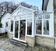 1 x Large 5.5 Metre T-Shaped uPVC Double-Glazed Conservatory - From an Exclusive Property - No VAT