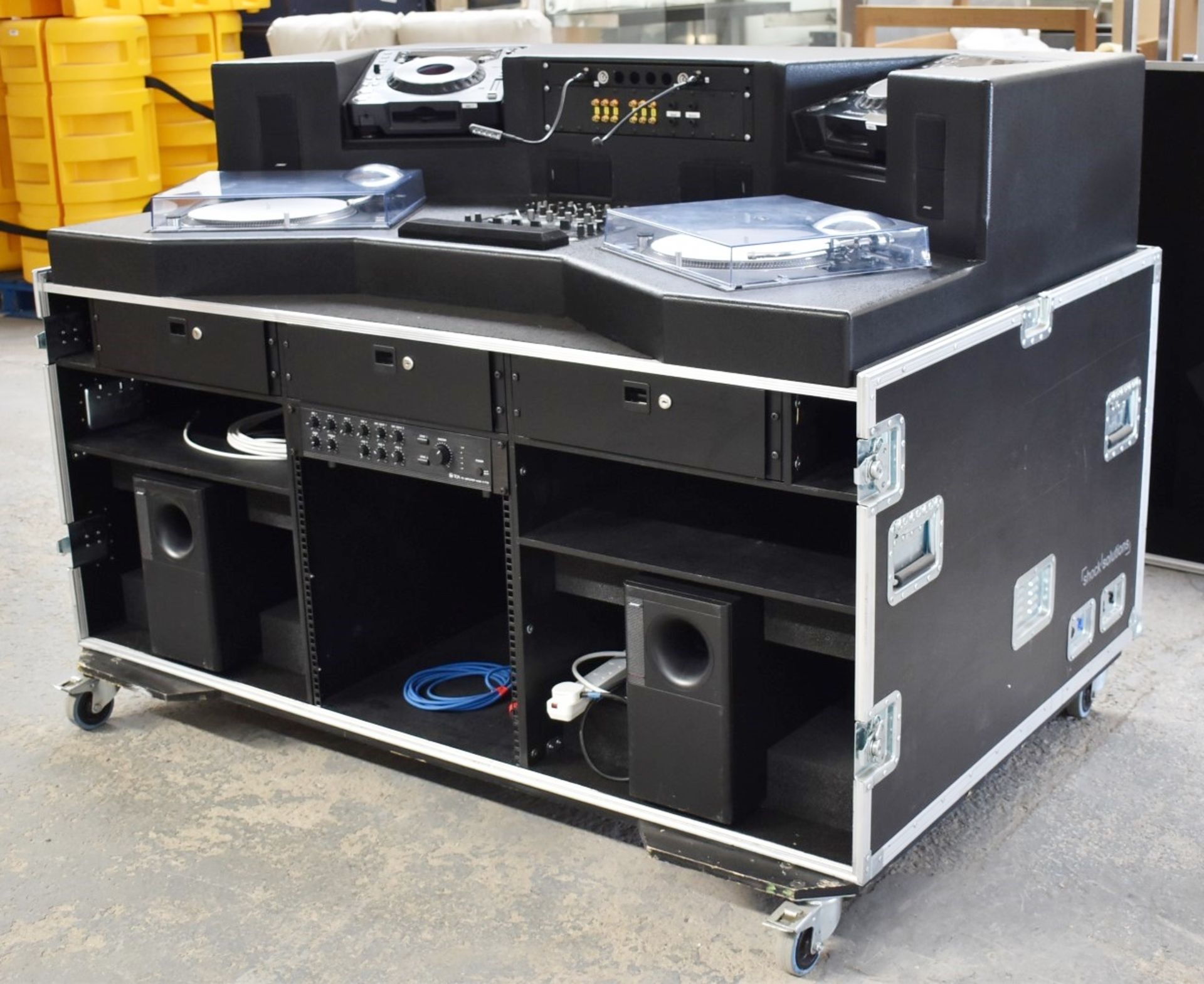 1 x Mobile DJ Booth in Shock Solutions Flight Case - Features Equipment By Pioneer, Technics & Bose! - Image 49 of 95