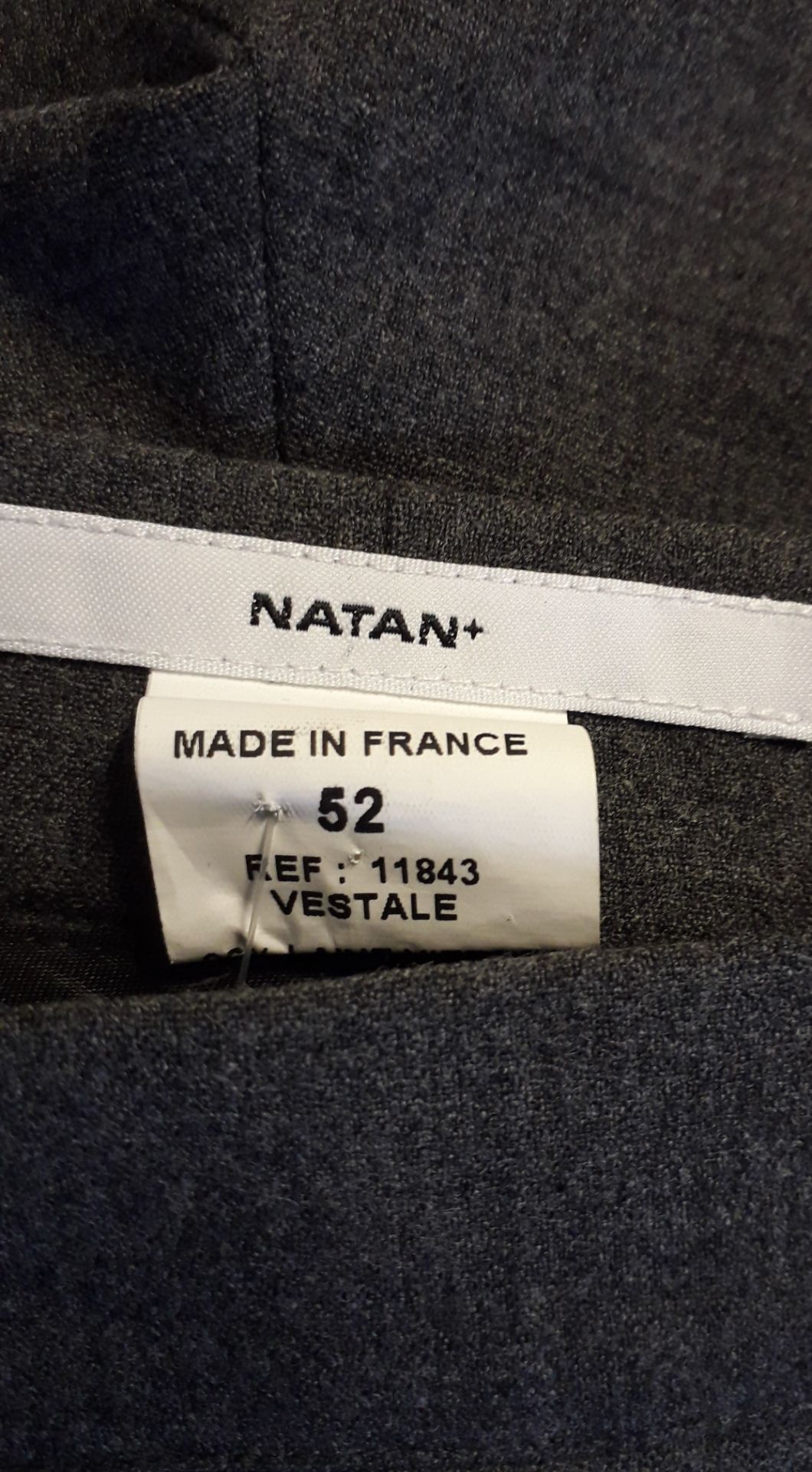 1 x Natan Plus Charcoal Trousers - Size: 52 - Material: 96% Virgin Wool, 4% Elastane - From a High - Image 2 of 5