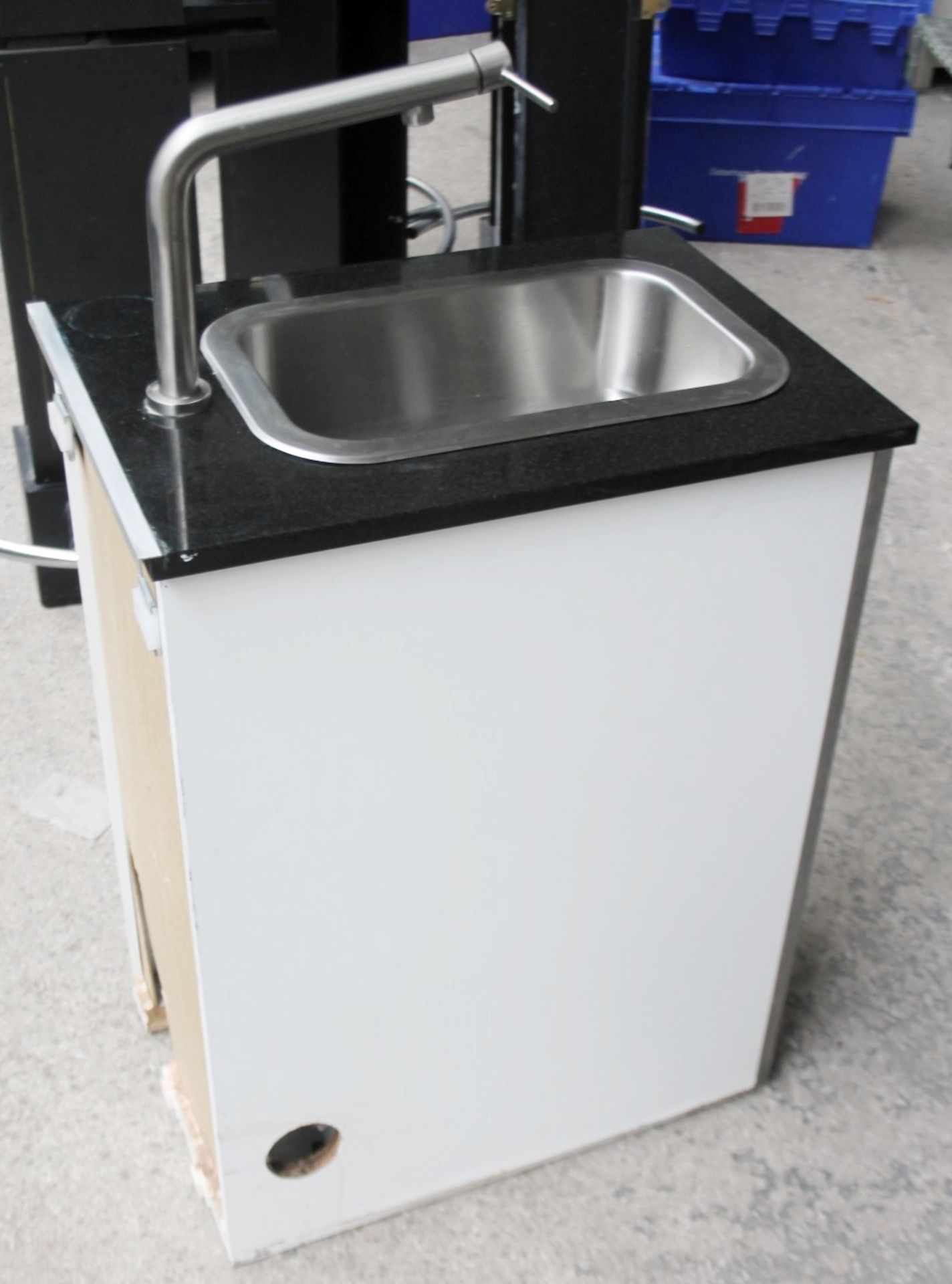 1 x Marble Topped Sink Unit Wash Station - Recently Removed From A Boutique Hair Salon - Ref: - Image 6 of 7