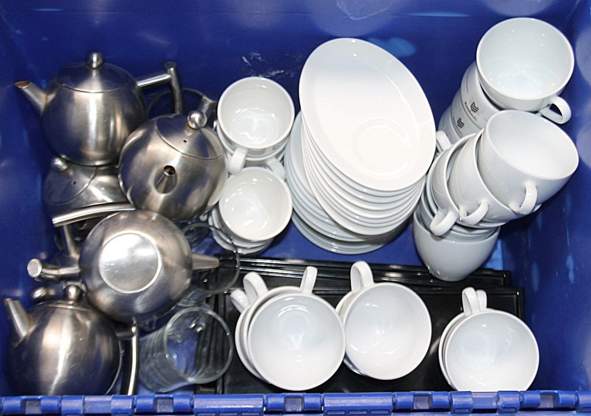 Large Assortment Of Ceramic Tableware, Metal Teapots And Glassware - 72 x Pieces In Total - Recently - Image 13 of 13