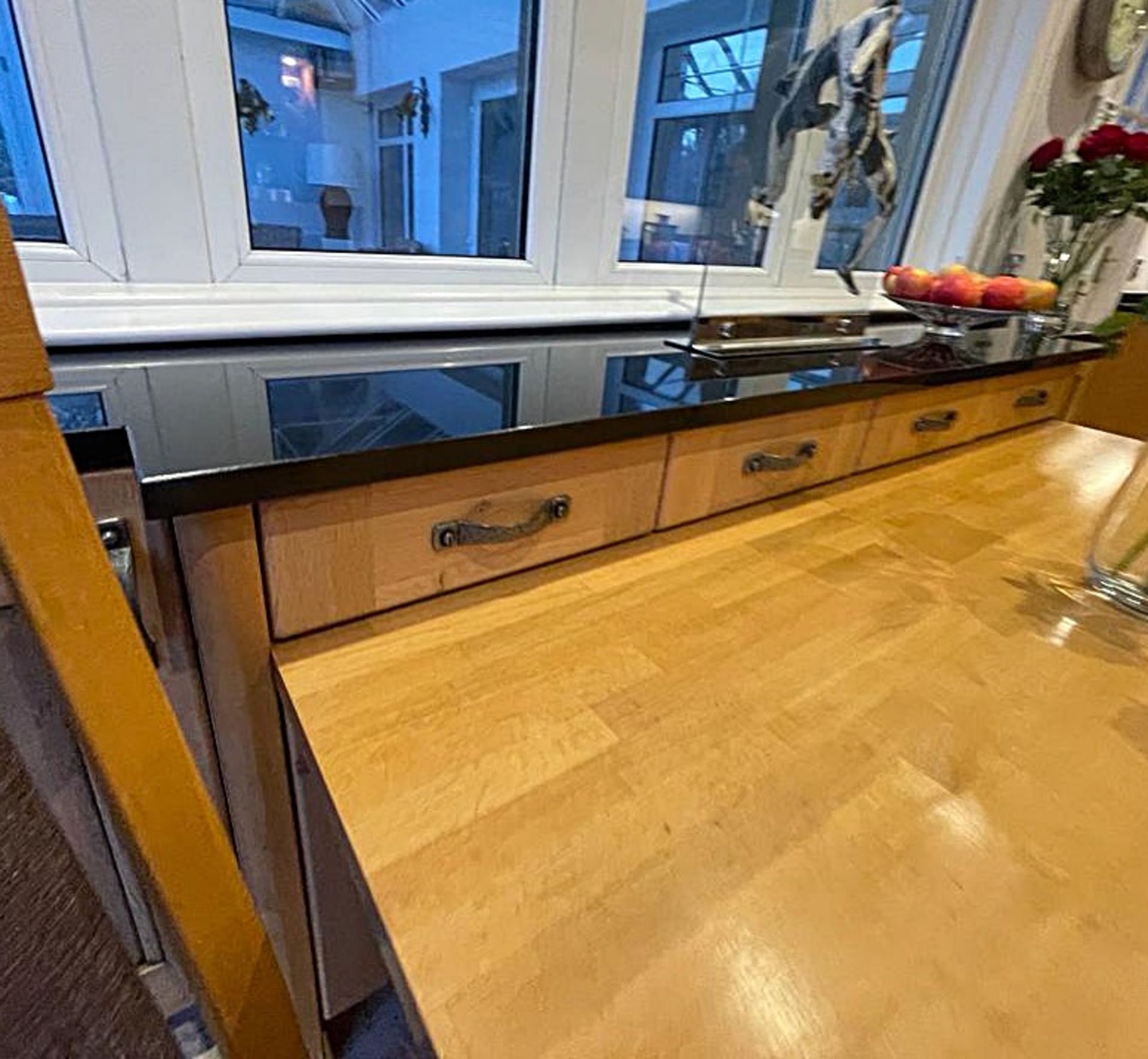 1 x Bespoke Fitted Solid Oak Kitchen With Black Granite Worktops, Central Island, Attached Dining - Image 23 of 65