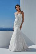1 x Justin Alexander 'Brit' Designer Strapless Fit and Flare Wedding Dress - UK Size 16 - RRP £1,881