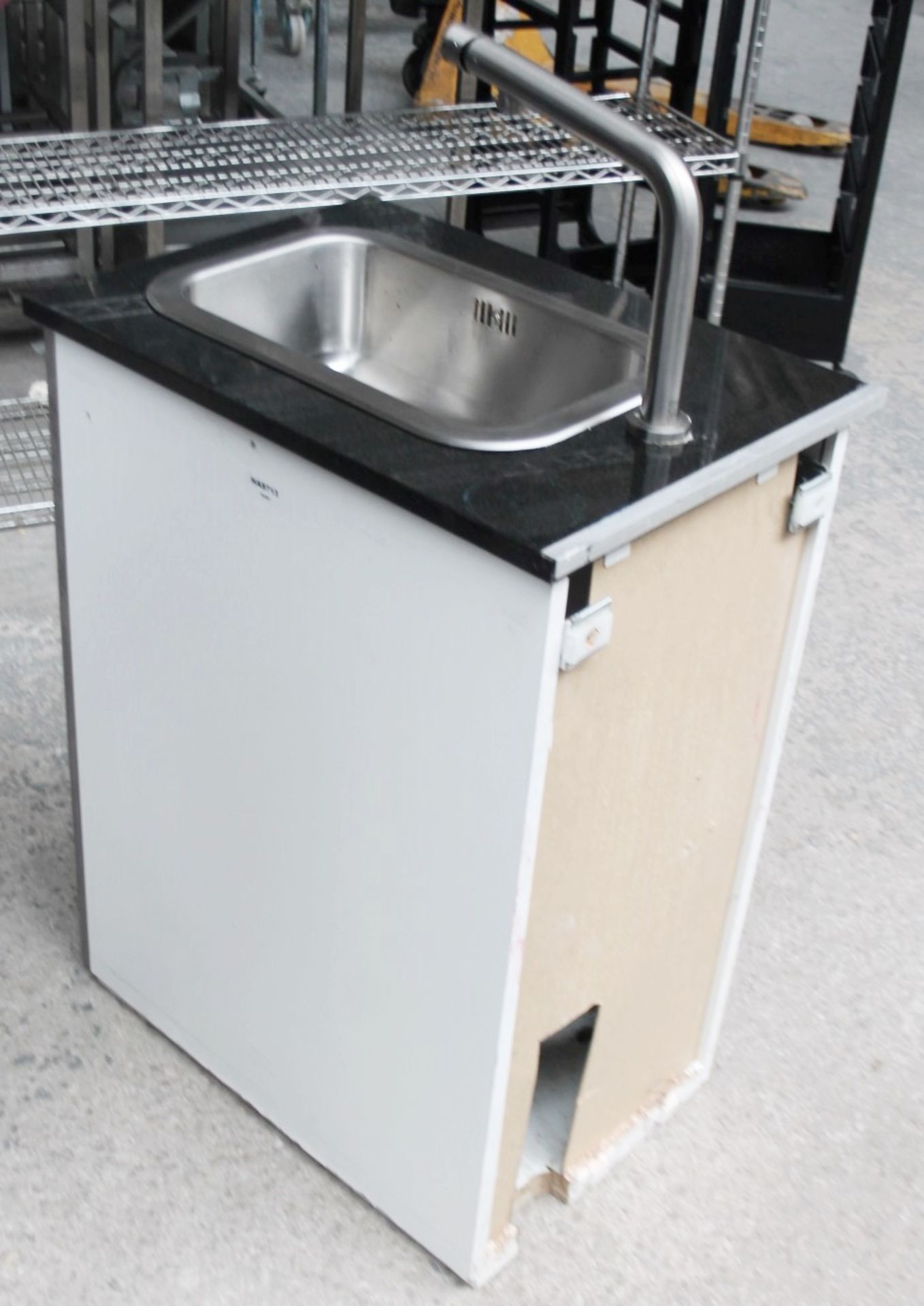 1 x Marble Topped Sink Unit Wash Station - Recently Removed From A Boutique Hair Salon - Ref: - Image 3 of 7