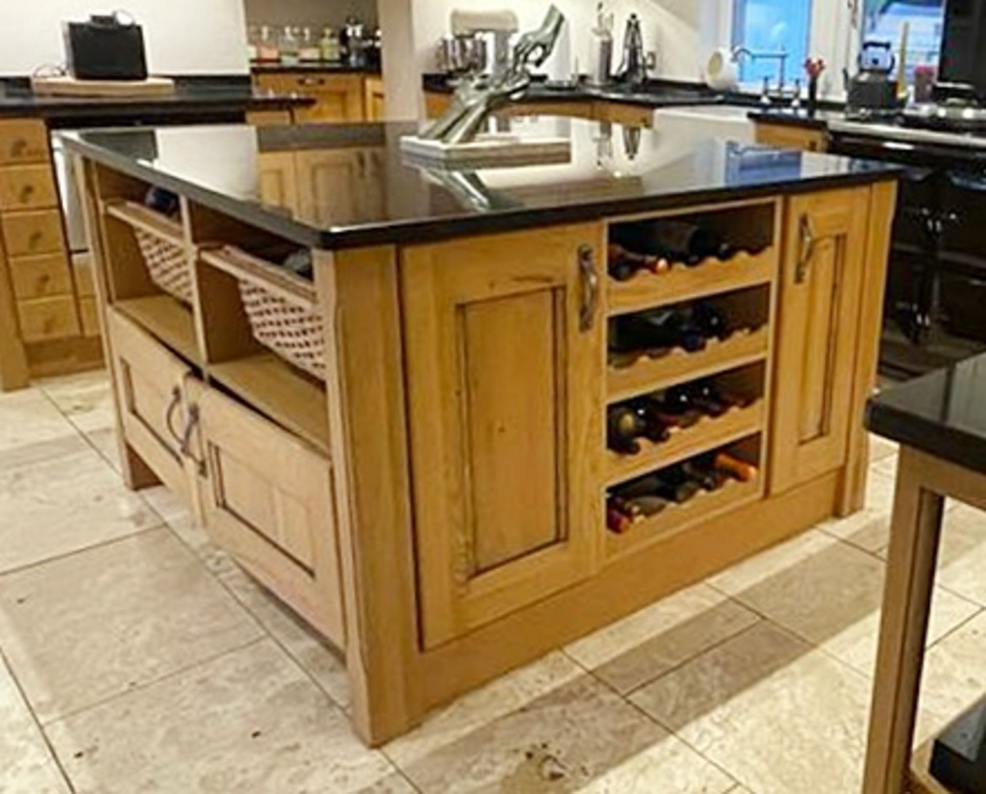 1 x Bespoke Fitted Solid Oak Kitchen With Black Granite Worktops, Central Island, Attached Dining - Image 6 of 65