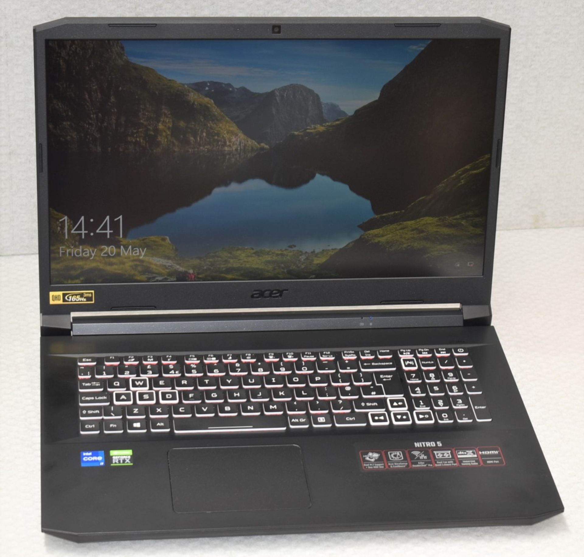 1 x Acer Nitro 5 17" Gaming Laptop - Features an Intel i7 11th Gen Processor & GTX3060 6gb Graphics