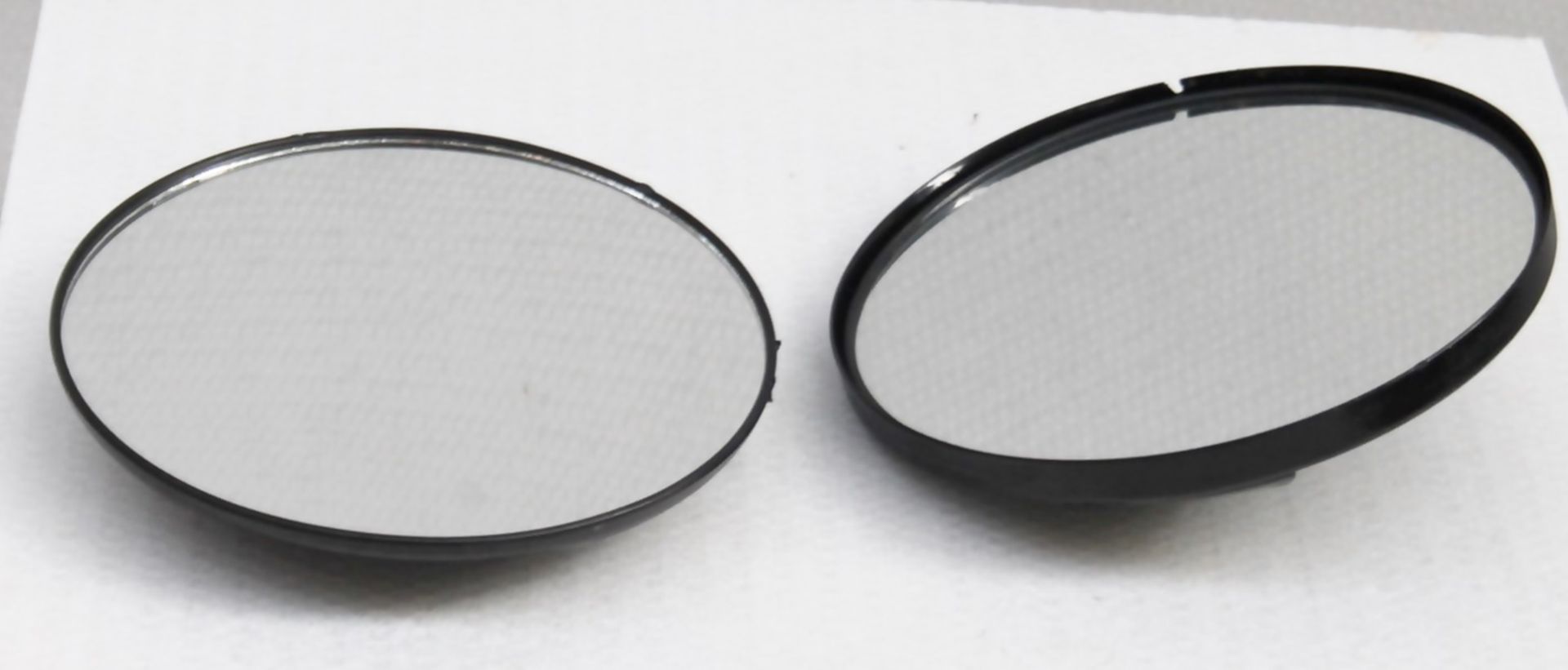 2 x Stylists Round Hand Mirrors - Dimensions (approx): Ø28cm - Recently Removed From A Boutique Hair