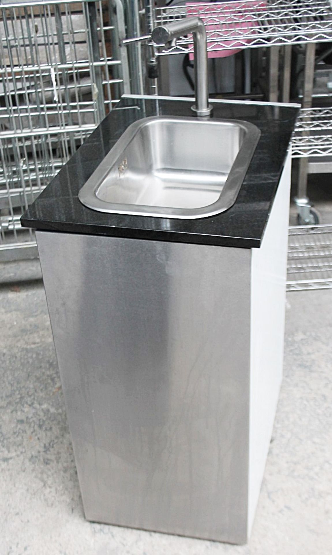 1 x Marble Topped Sink Unit Wash Station - Recently Removed From A Boutique Hair Salon - Ref: - Image 2 of 7