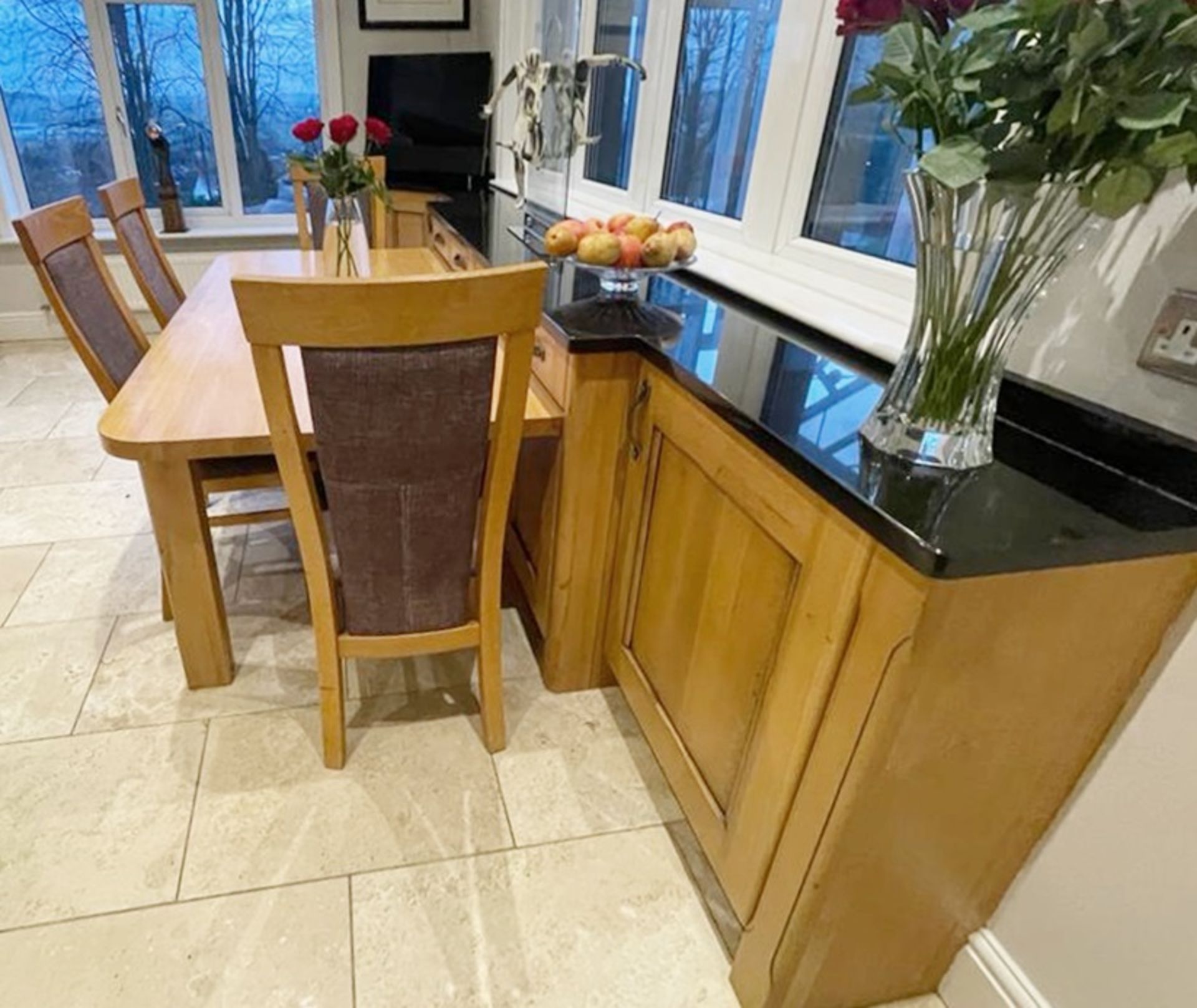 1 x Bespoke Fitted Solid Oak Kitchen With Black Granite Worktops, Central Island, Attached Dining - Image 44 of 65