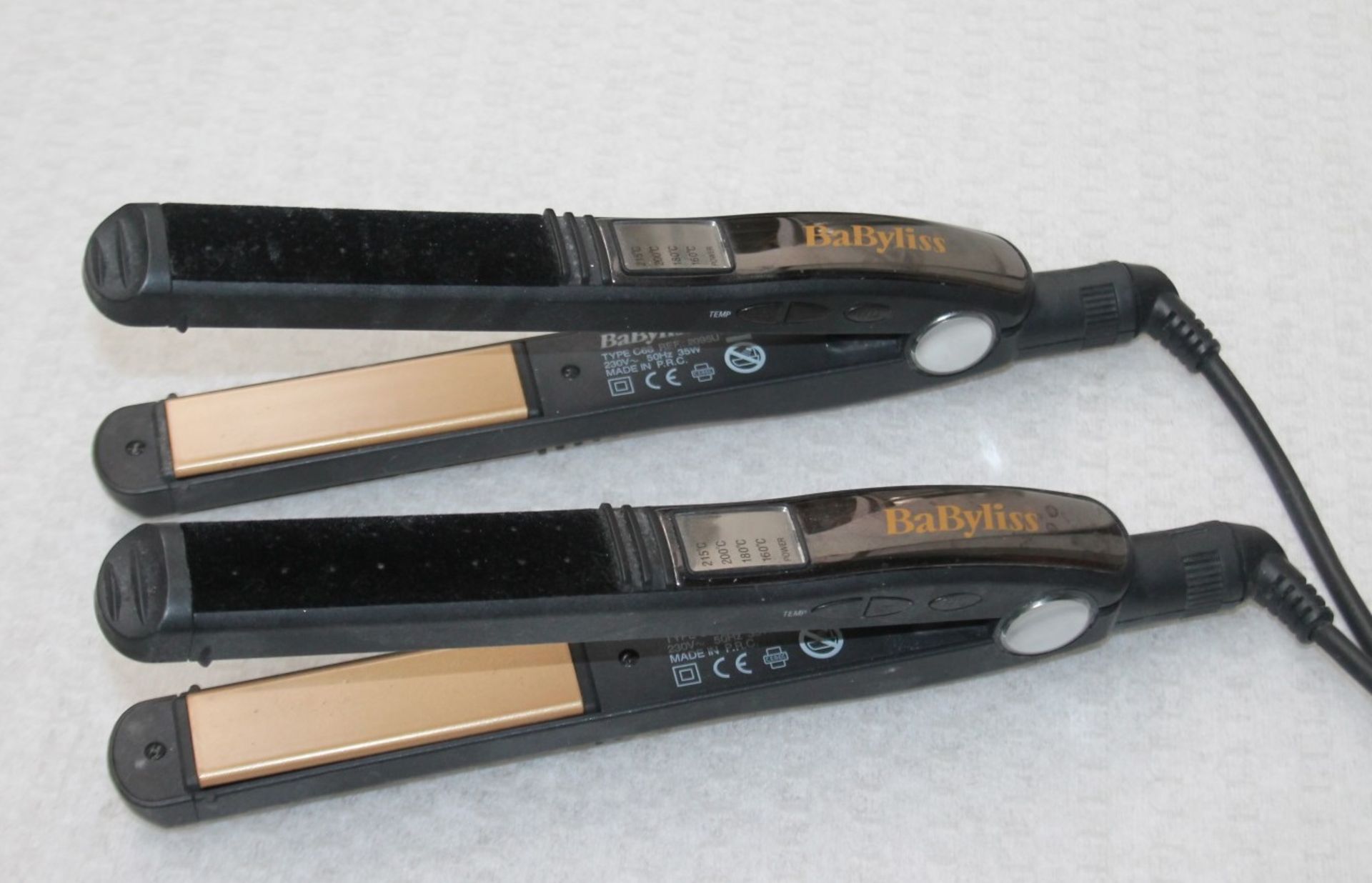 2 x Pairs Of Babyliss Hair Straighteners And 1 x Babyliss Pro Conical Wand - Recently Removed From A - Image 3 of 5