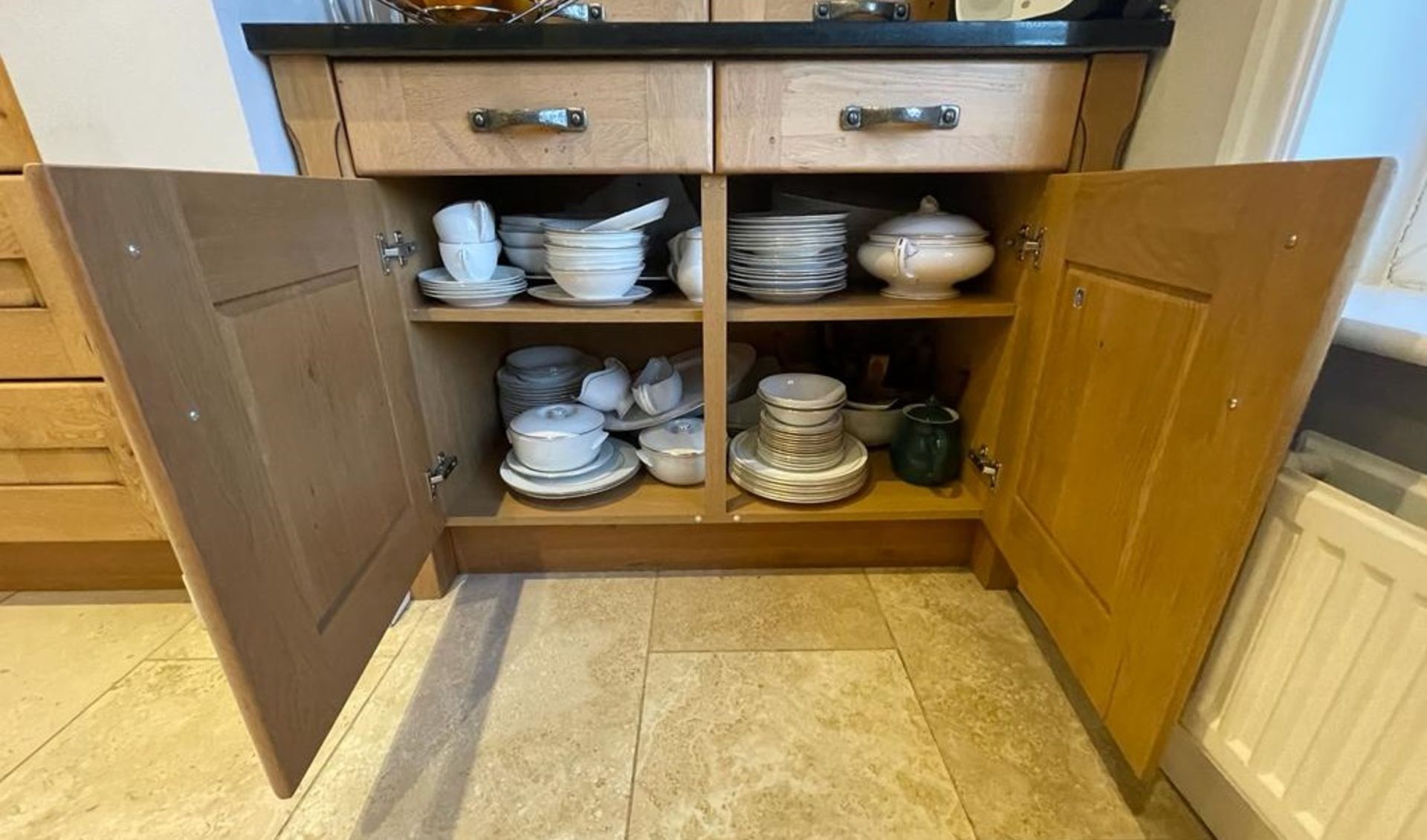 1 x Bespoke Fitted Solid Oak Kitchen With Black Granite Worktops, Central Island, Attached Dining - Image 25 of 65