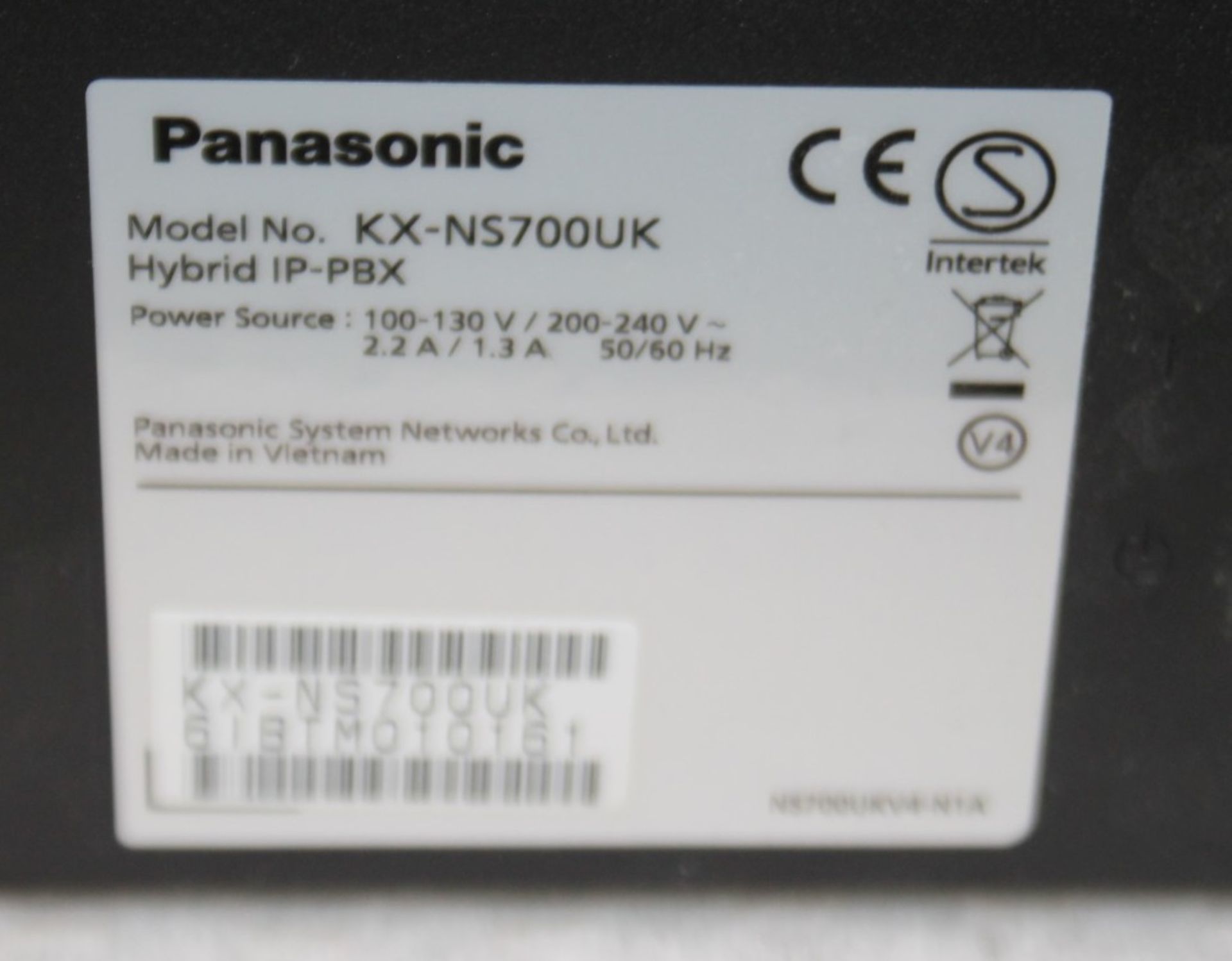 1 x PANASONIC KX-NS700 Smart Hybrid Telephone IP-PBX System - Recently Removed From A Boutique - Image 3 of 9