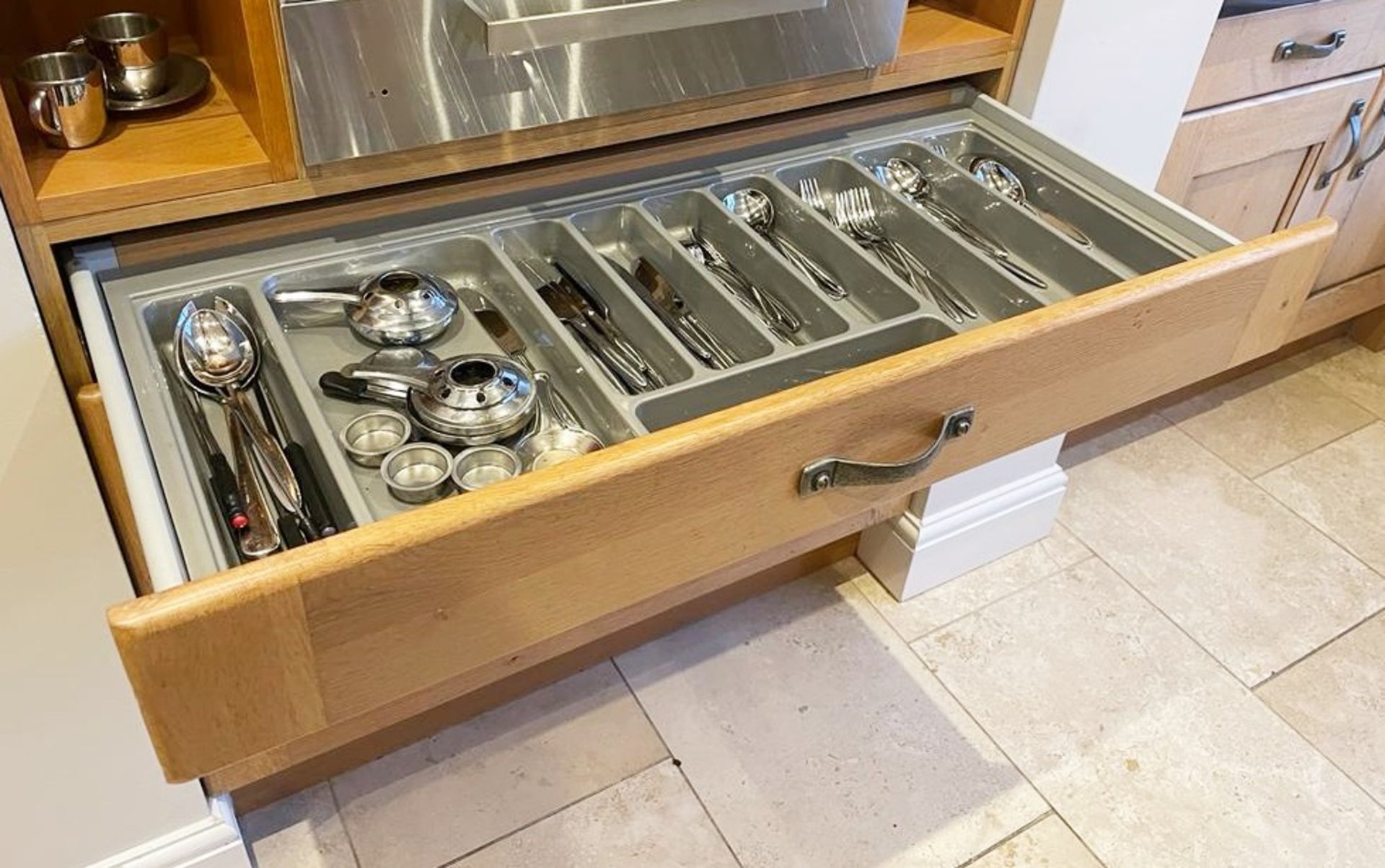 1 x Bespoke Fitted Solid Oak Kitchen With Black Granite Worktops, Central Island, Attached Dining - Image 20 of 65