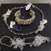 3 x Assorted Items Of Bridal Jewellery By Liza Designs Featuring Swarovski Elements
