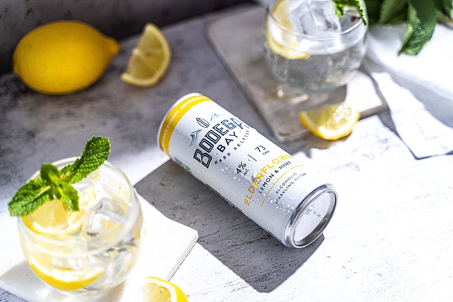 24 x Bodega Bay Hard Seltzer 250ml Alcoholic Sparkling Water Drinks - Elderflower Lemon & Mint - - Image 4 of 7