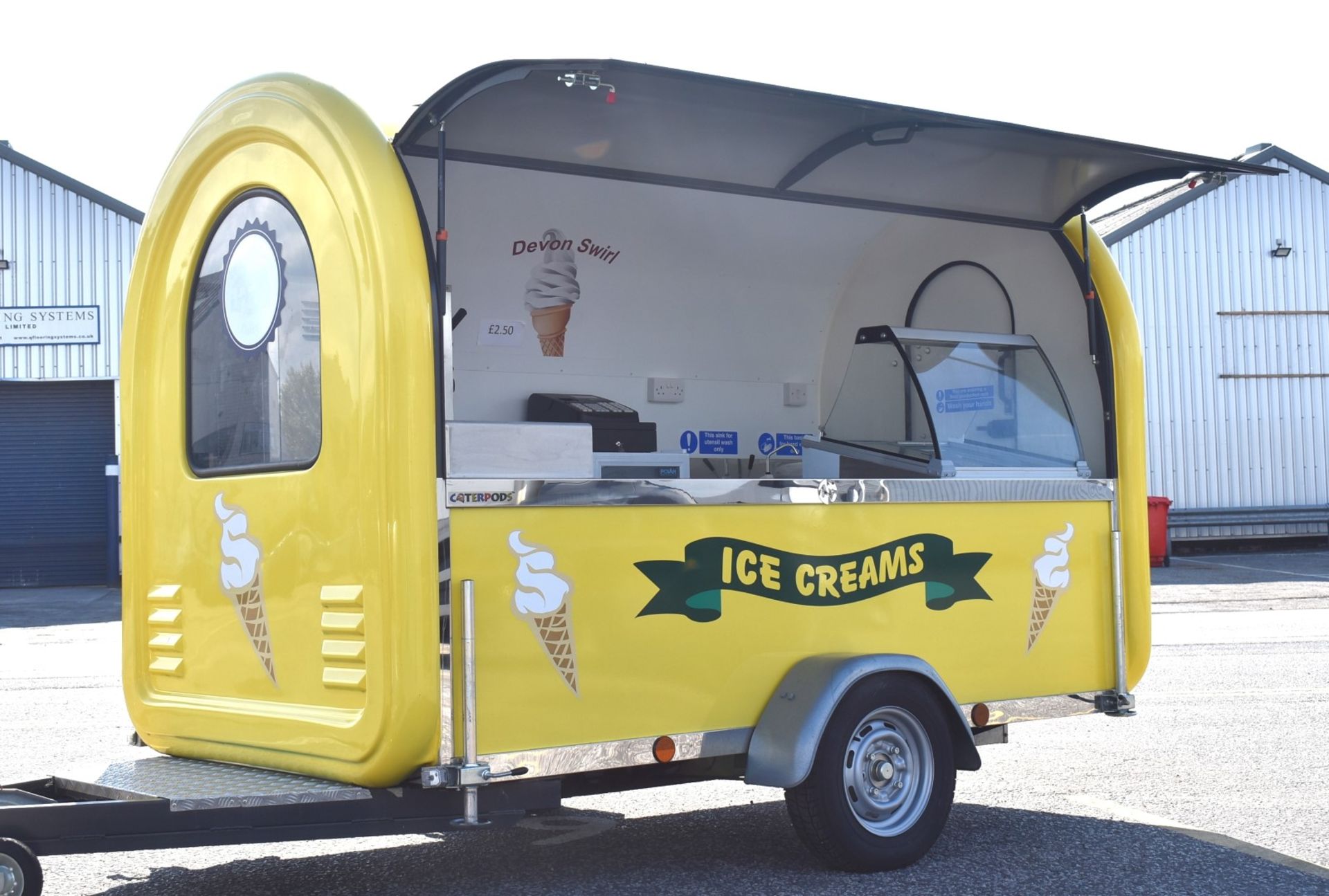 1 x Ice Cream Trailer Pod With Blue Ice T5 Ice Cream Machine, Chest Freezer, Cash Register & More! - Image 35 of 120