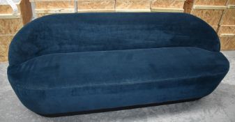1 x Nomad Designer One-Piece Contemporary Sofa - Freestanding Design & Teal Coloured Upholstery