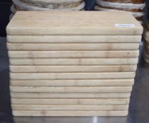 13 x Wooden Restaurant Serving Boards - Size: 34 x 16 x 2cms