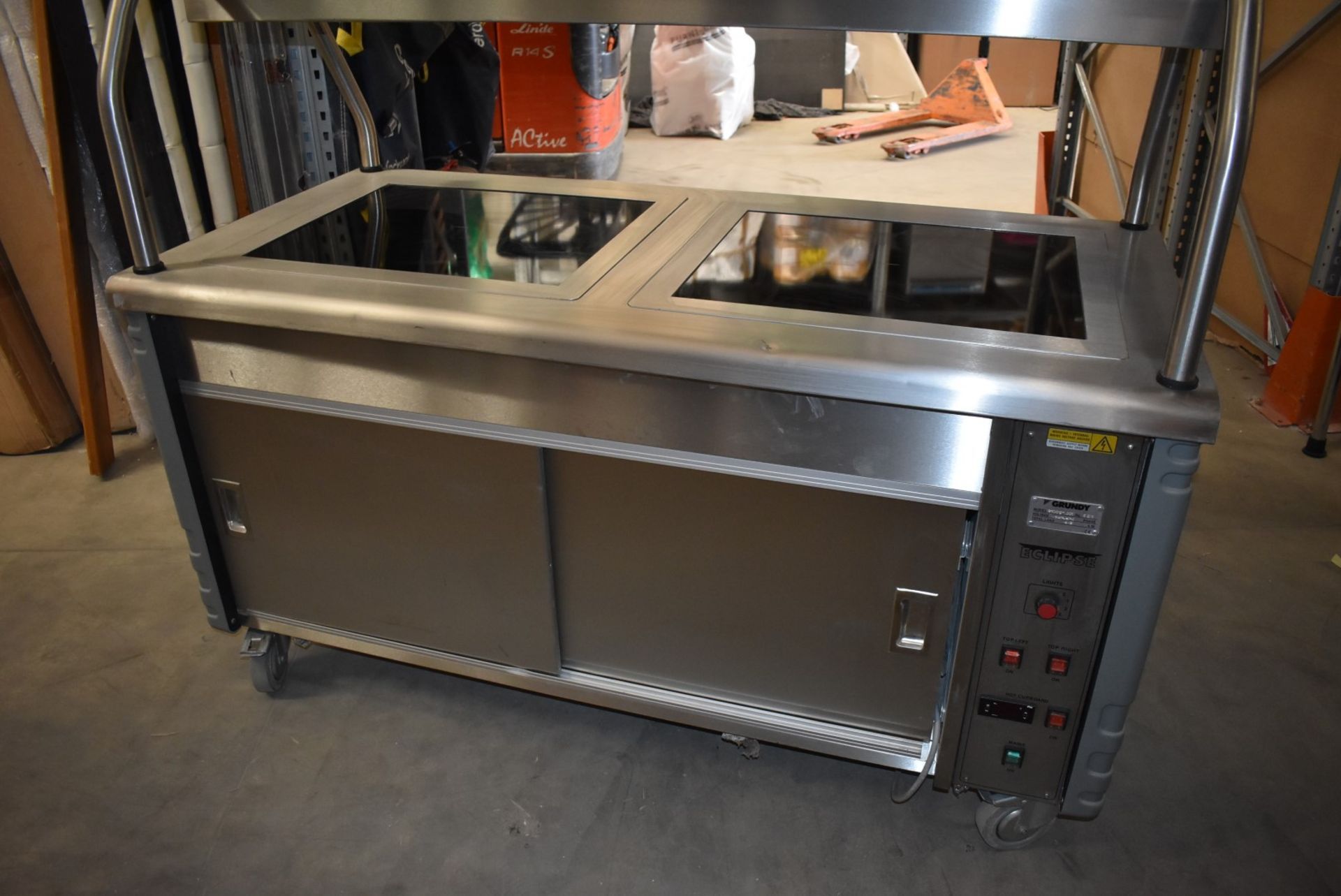 1 x Grundy Commercial Carvery Unit With Twin Hot Plates, Overhead Warmer and Plate Warming Cabinet - Image 6 of 21