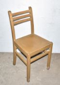 8 x Restaurant Dining Chairs With a Light Wood Finish