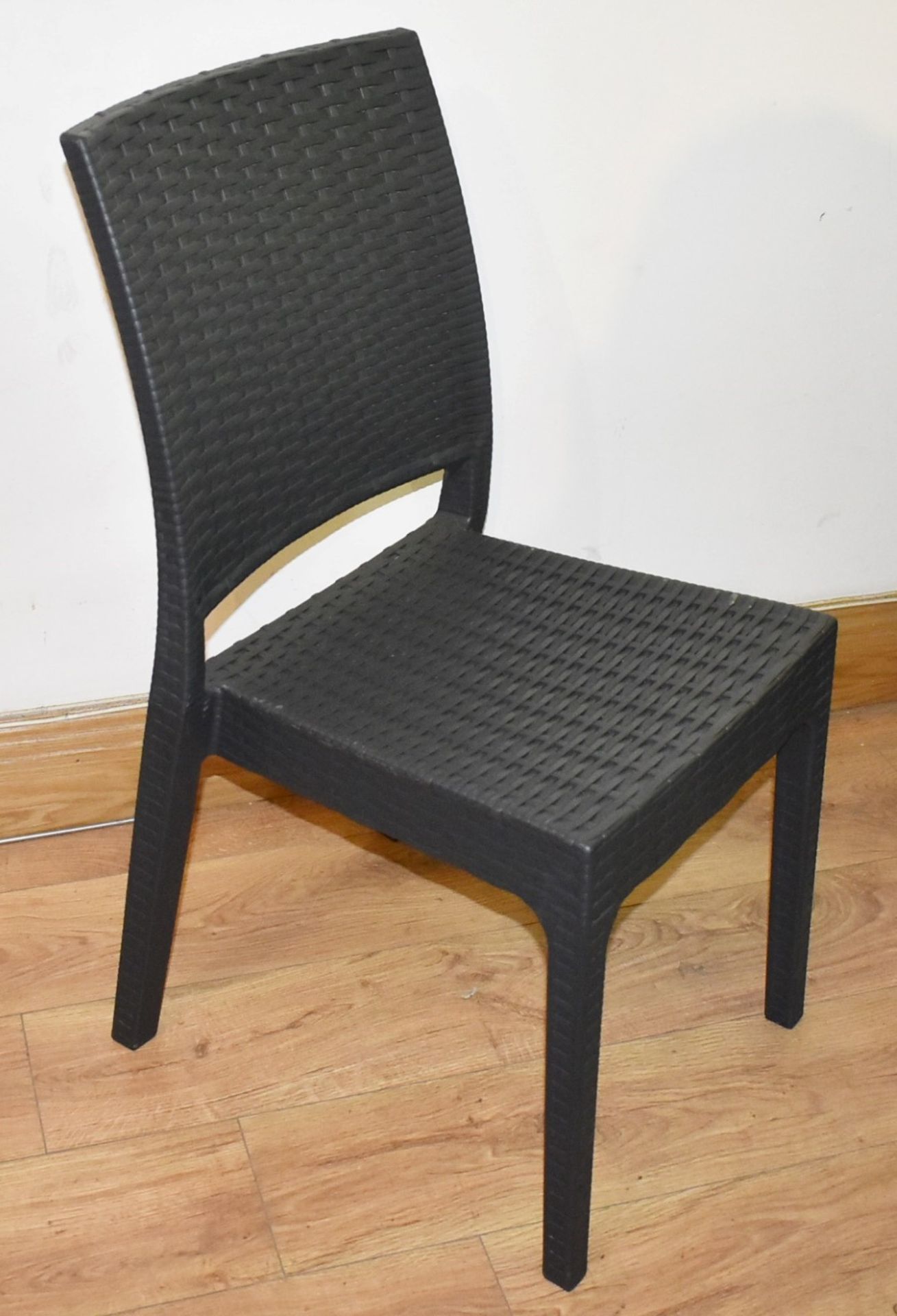 8 x Siesta 'Florida' Rattan Style Garden Chairs In Dark Grey - Suitable For Commercial or Home Use - - Image 6 of 21