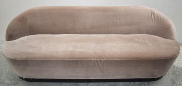 1 x Nomad Designer One-Piece Contemporary Sofa - Freestanding Design & Champagne Coloured Upholstery