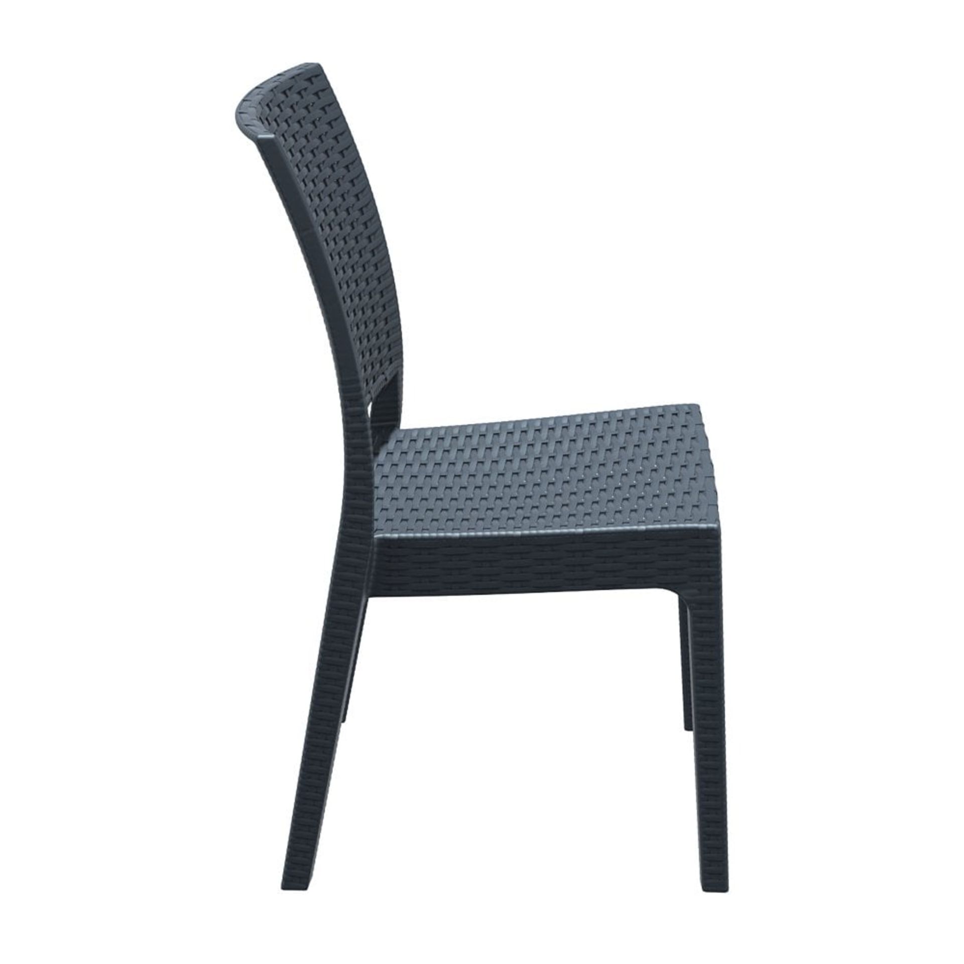 8 x Siesta 'Florida' Rattan Style Garden Chairs In Dark Grey - Suitable For Commercial or Home Use - - Image 21 of 21